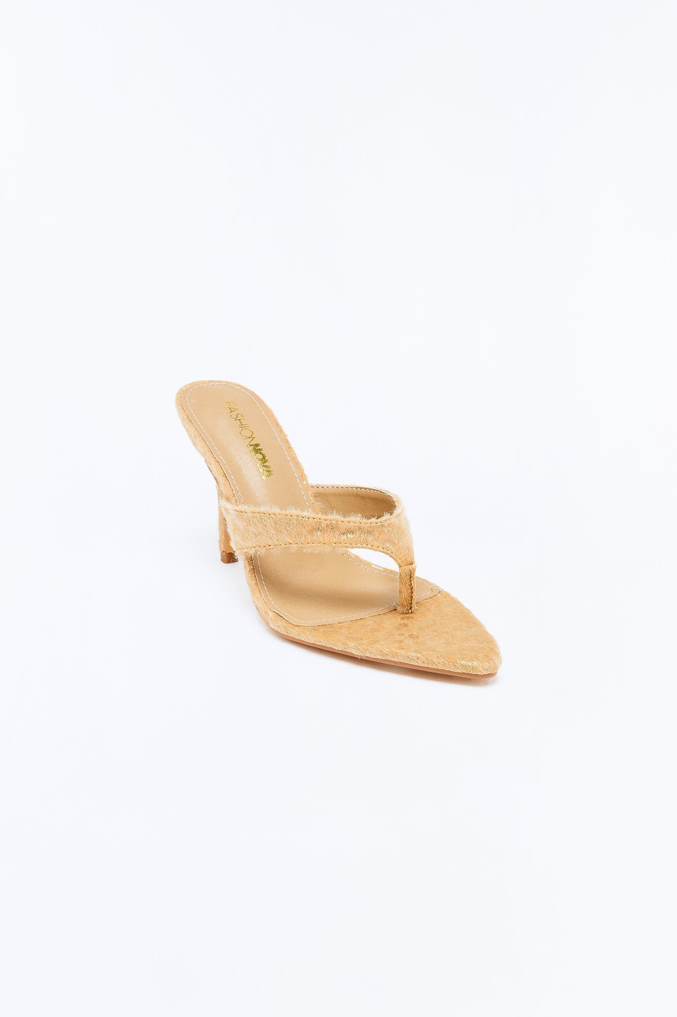 Anora Thong Stiletto Heels - Beige