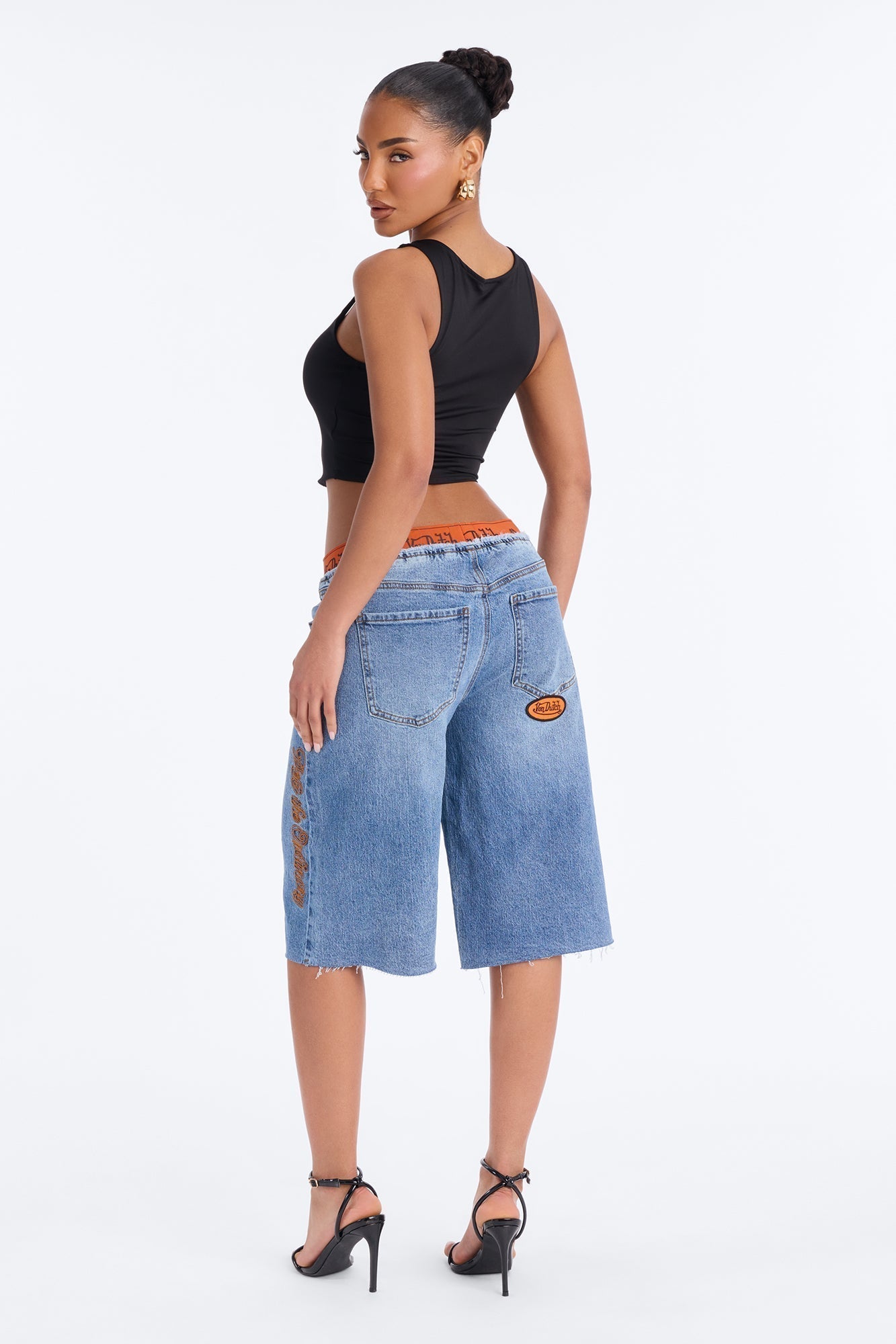 Von Dutch Boxer Denim Jorts - Medium Wash