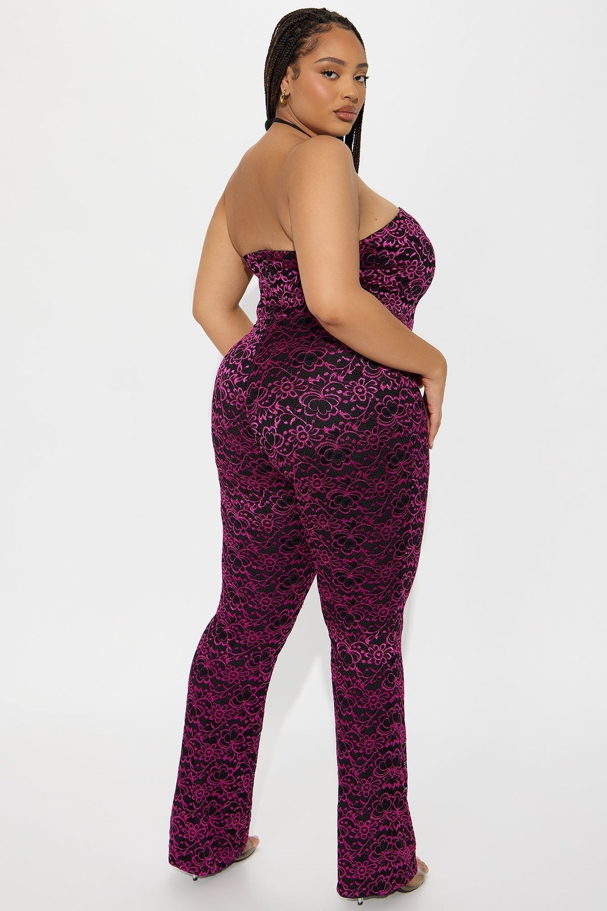 One More Night Lace Jumpsuit - Black/combo