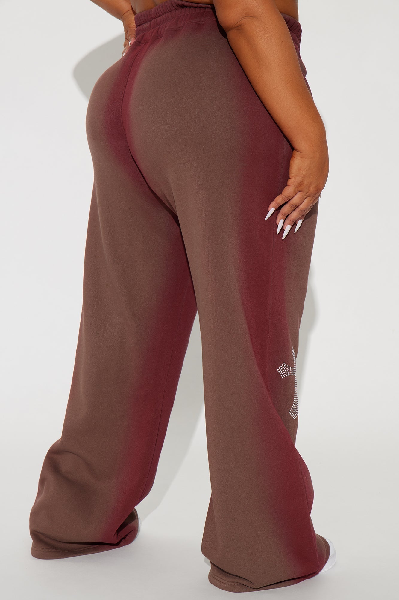 Every Day's A Good Day Washed Wide Leg Pant - Brown/combo
