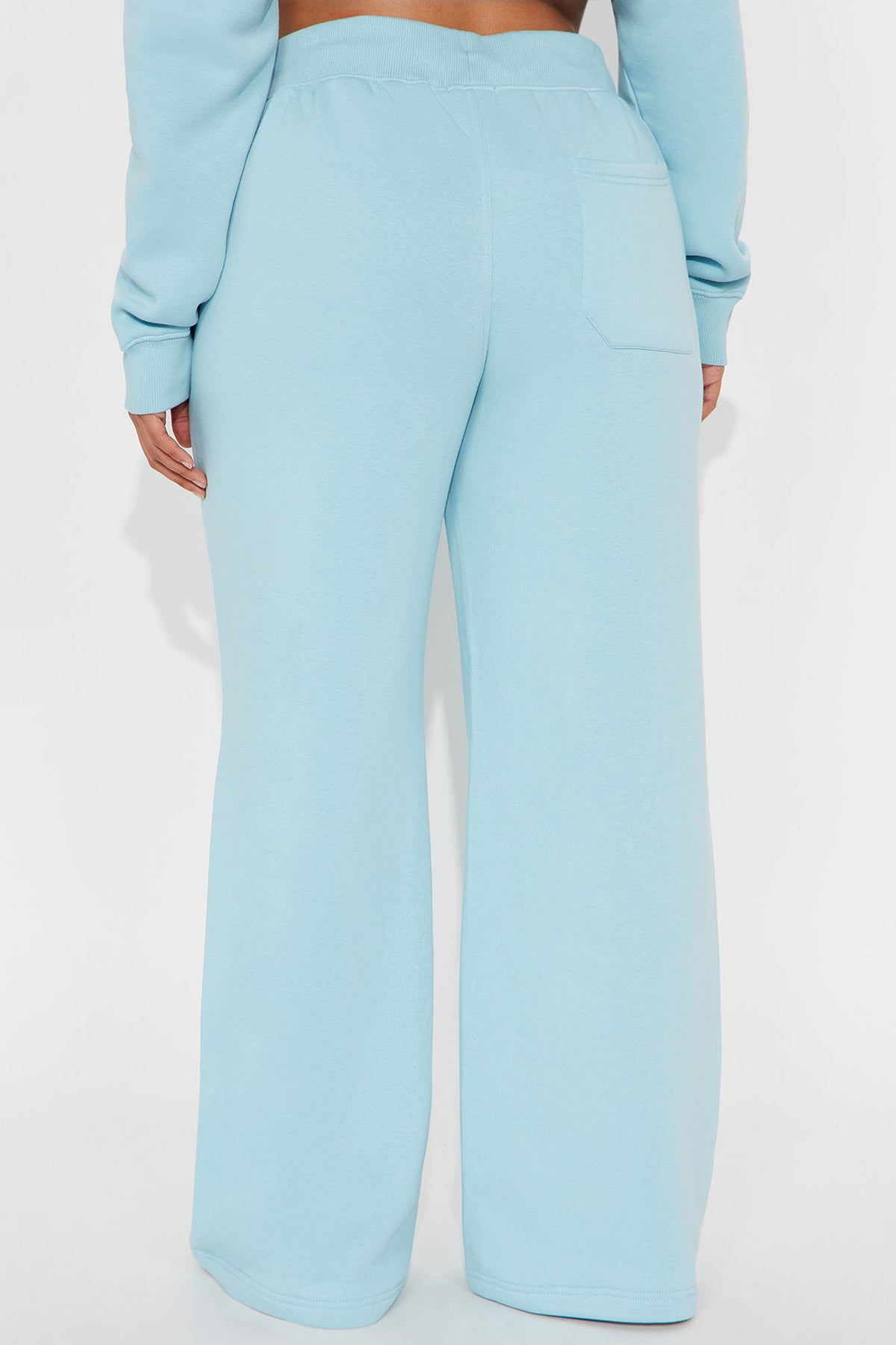 Stole My Ex Boyfriend's Wide Leg Sweatpants - Light Blue