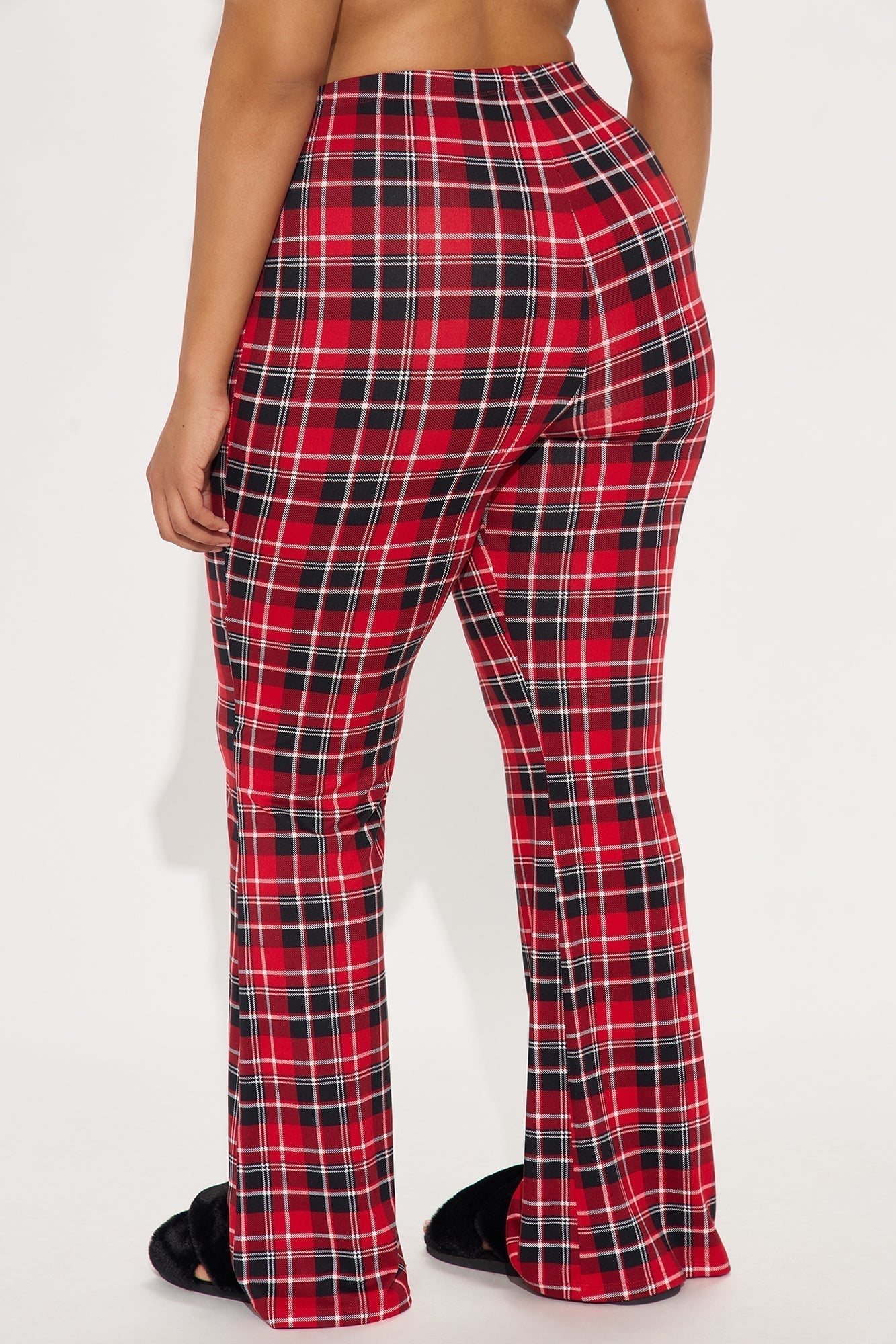 Anastasia Plaid Flare Pant - Red/combo