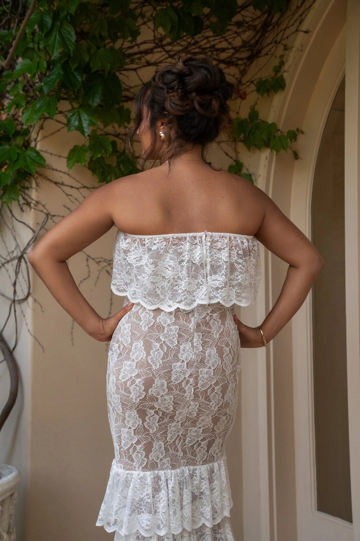 Ivory Fairytale Ending Lace Maxi Dress