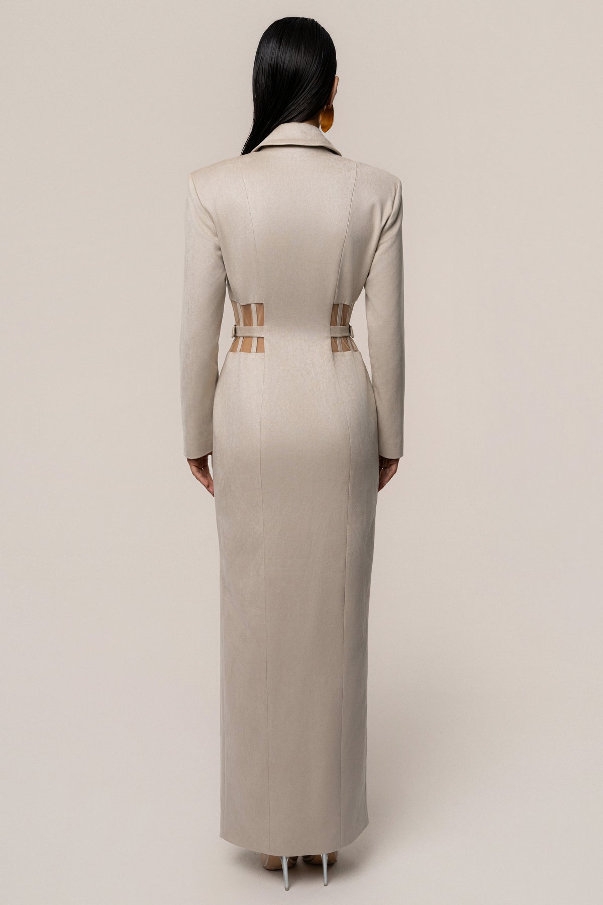 Stone Toffee Haze Suede Dress
