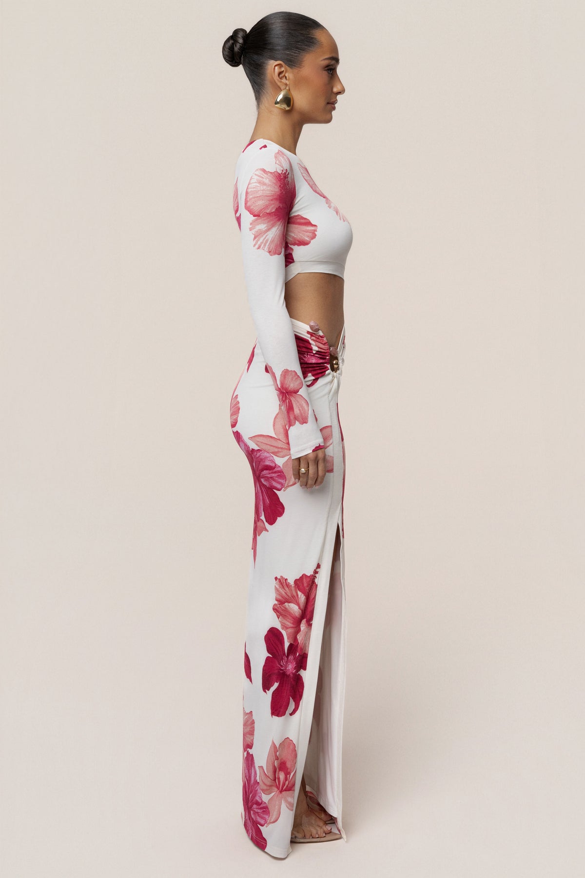 Red Floral Garden Oasis Maxi Dress