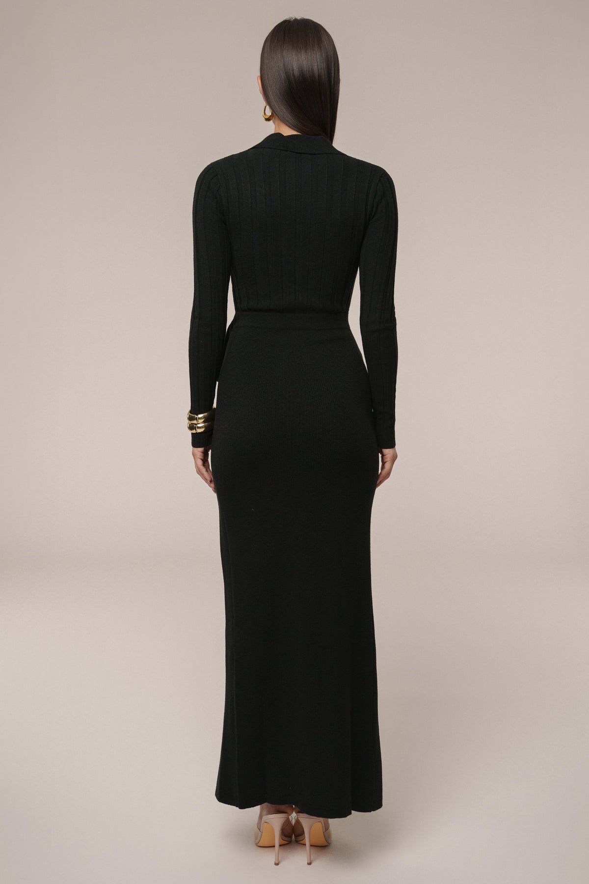 Black Emma Knit Maxi Dress