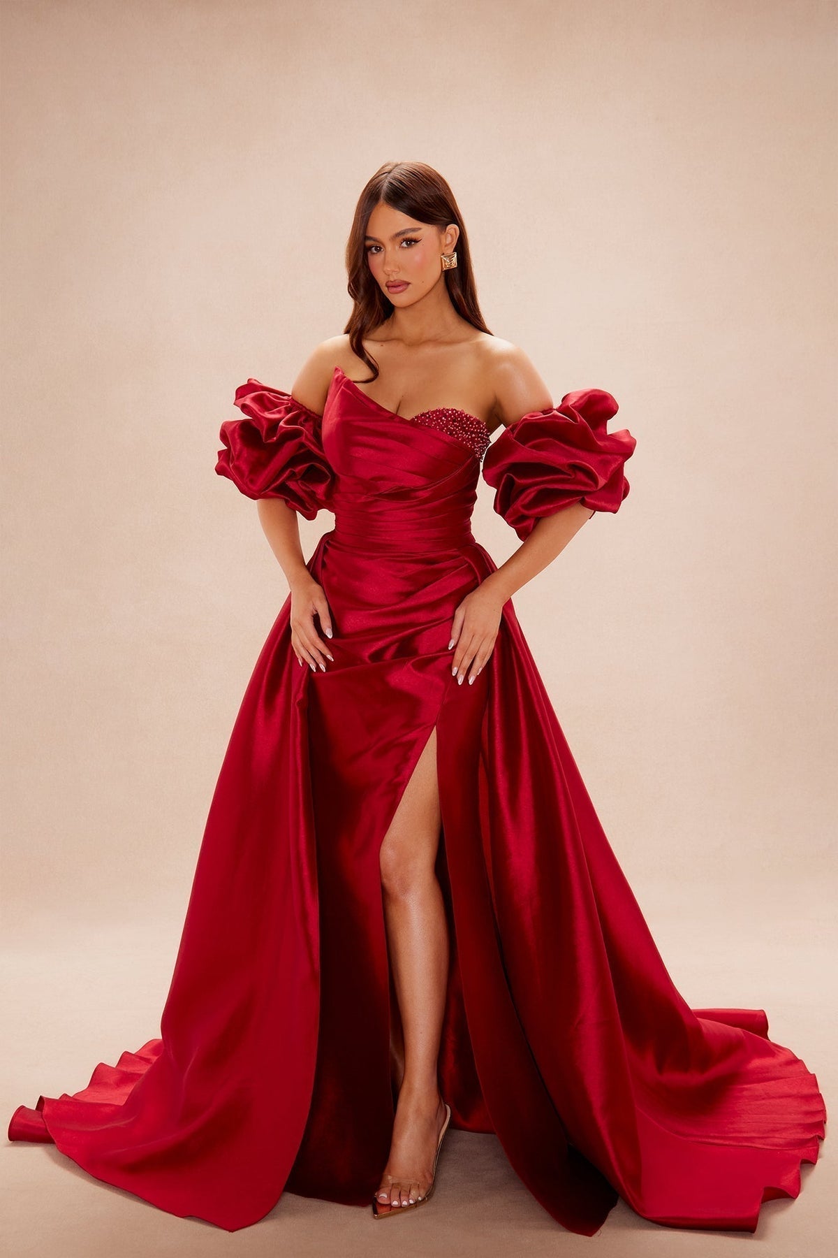 Lovers Lane Taffeta Gown - Red