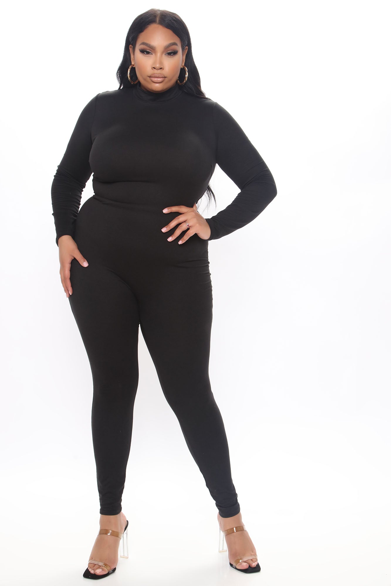 Frisky Feline Jumpsuit - Black