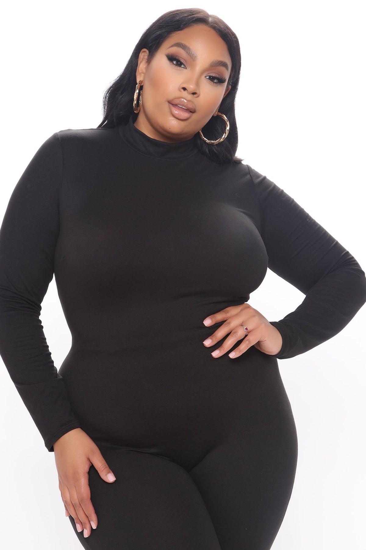 Frisky Feline Jumpsuit - Black