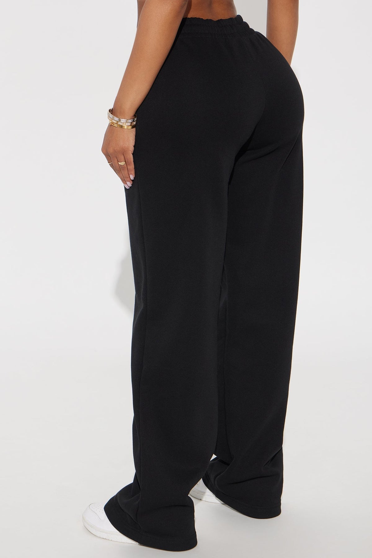 Von Dutch Timeless Wide Leg Pant - Black/Green