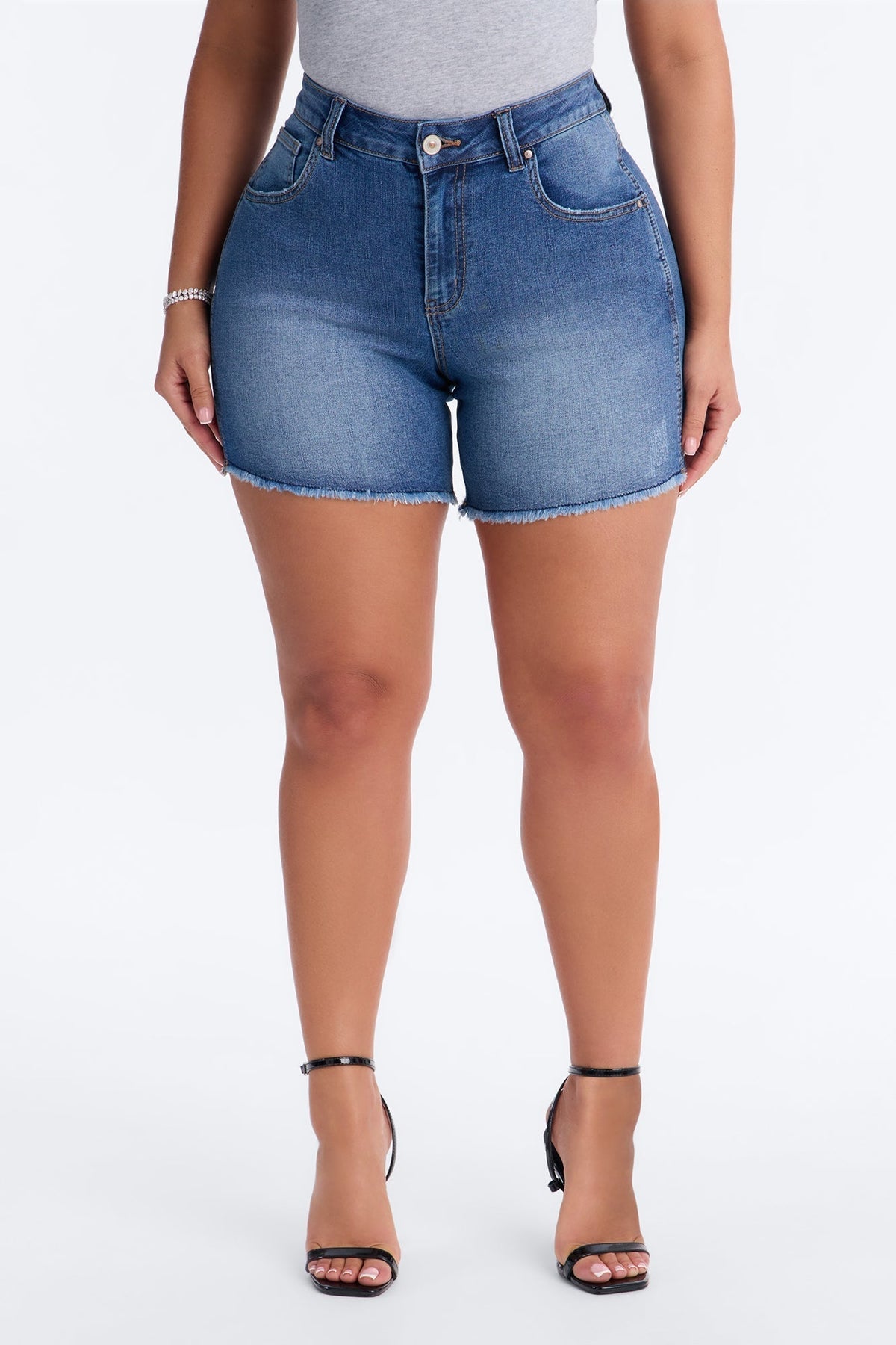 Del Mar Stretch Bermuda Shorts - Dark Wash