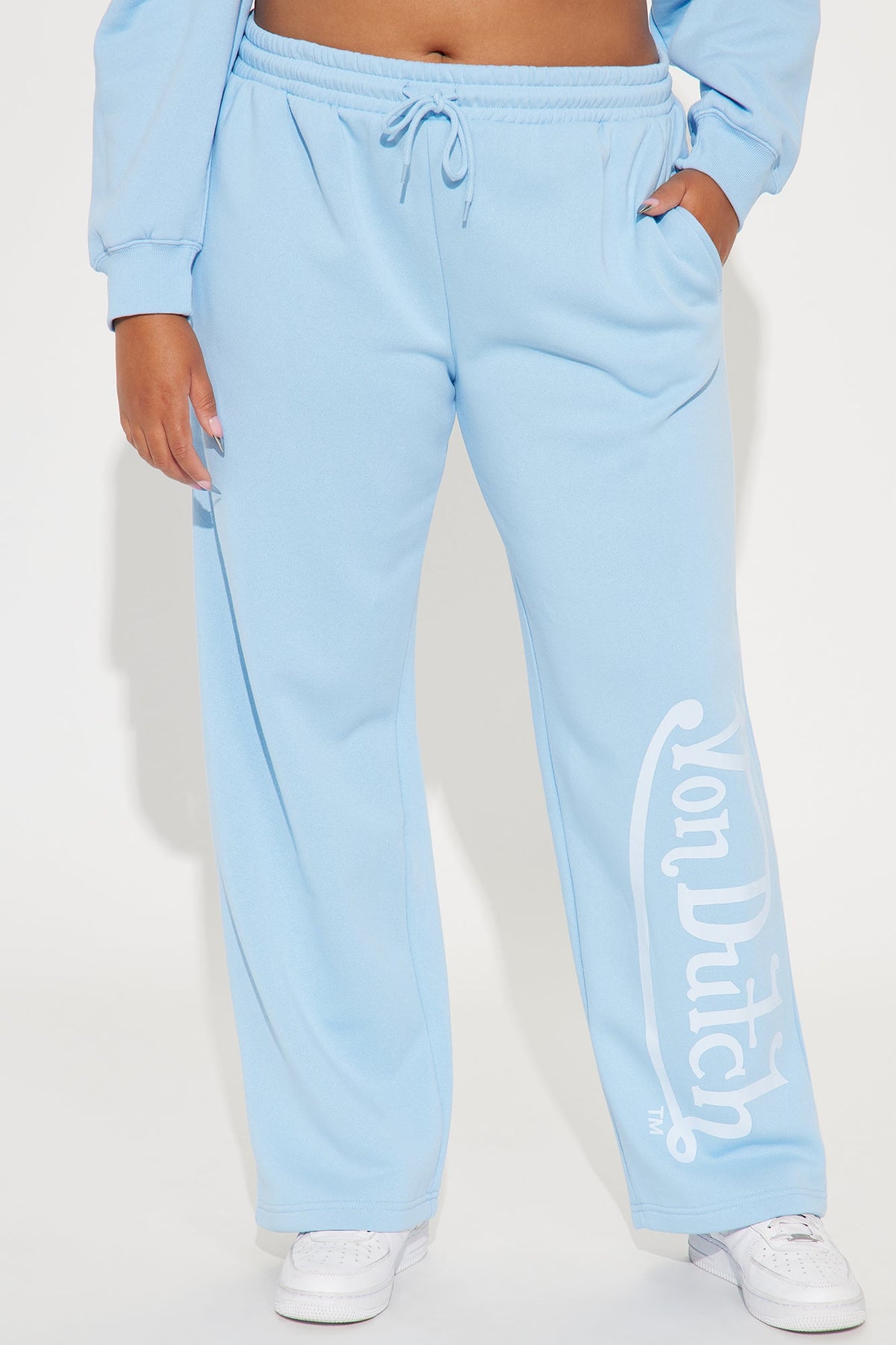 Von Dutch Distressed Wide Leg Pant - Blue