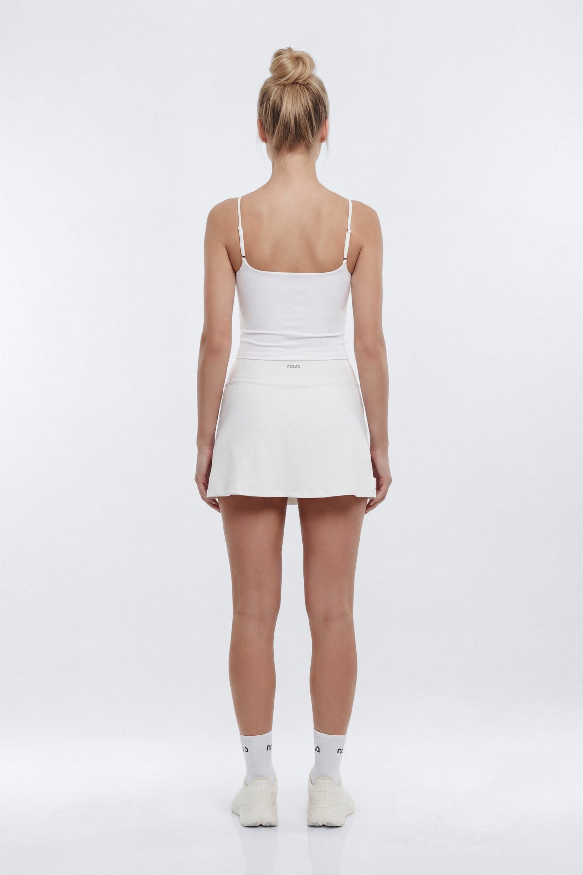 CloudForm™ Front Wrap Sports Mini Skort - Bright White