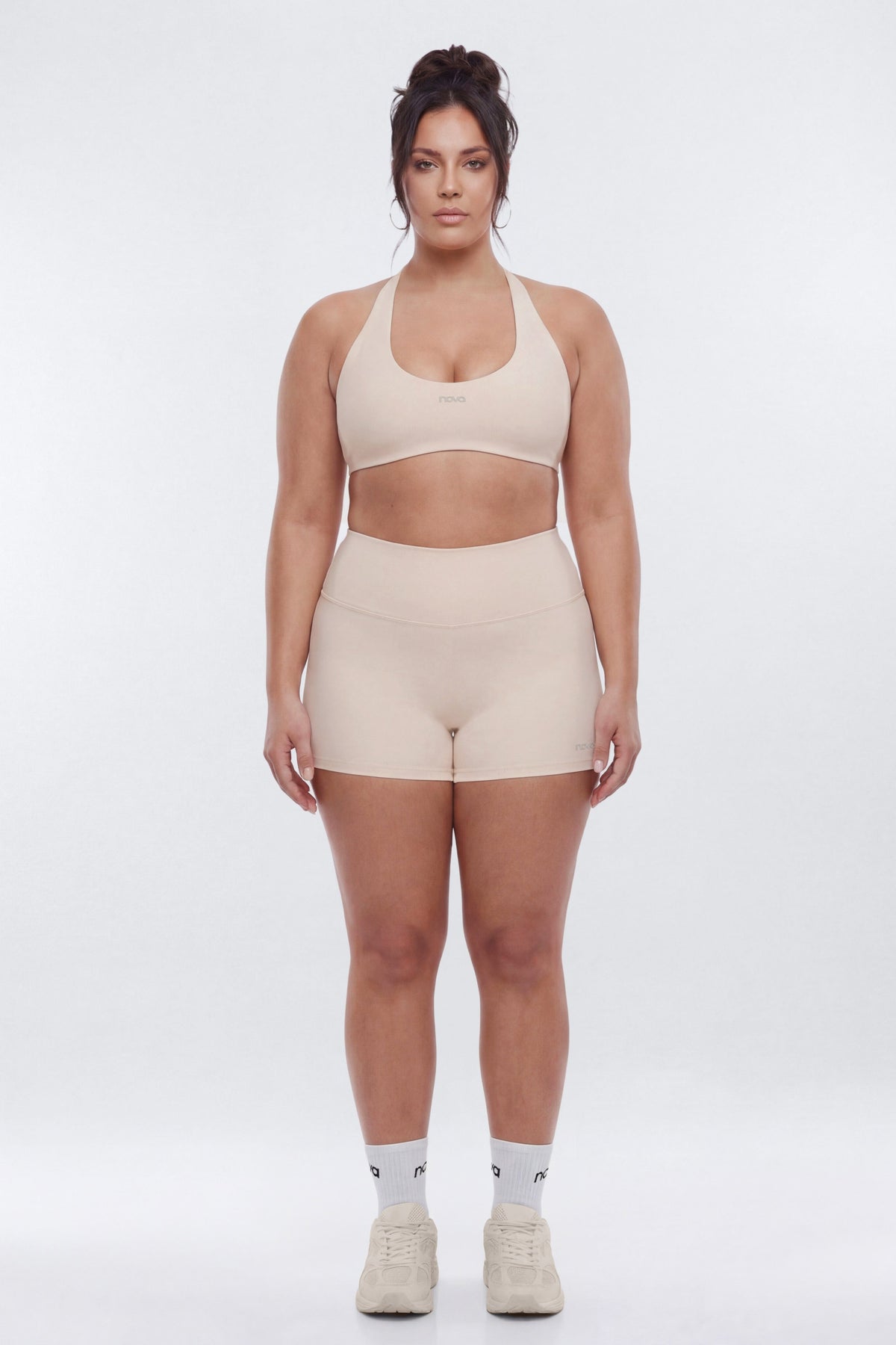 AirSculpt™ 3″ Mid Rise Biker Short - Oat Milk