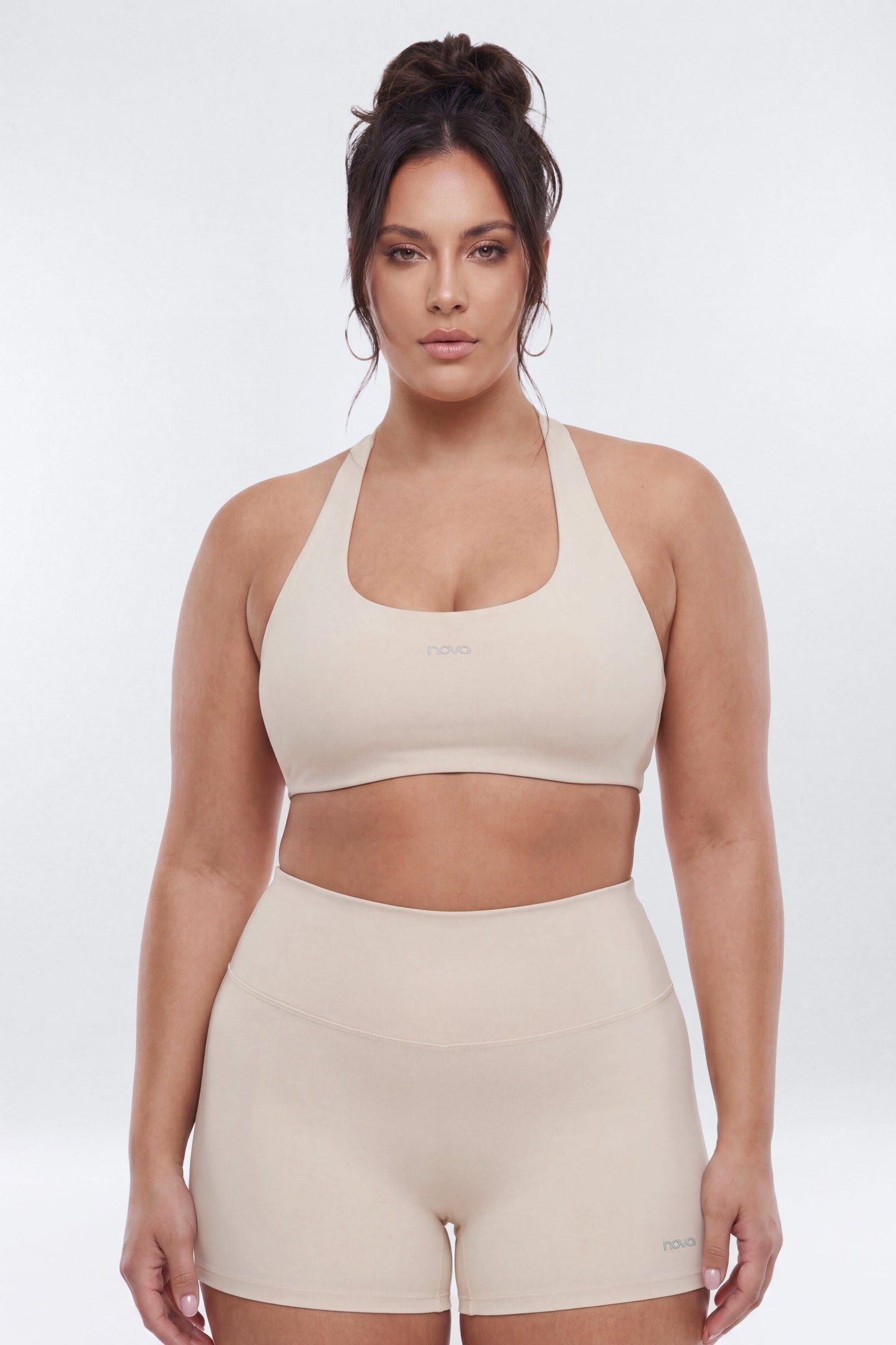 AirSculpt™ 3″ Mid Rise Biker Short - Oat Milk
