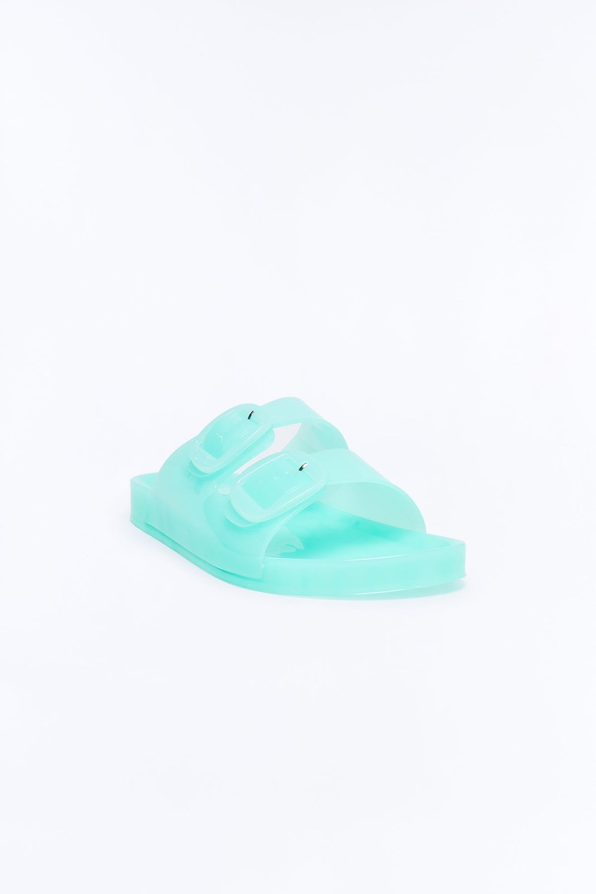 Allie Double Buckle Slides - Mint