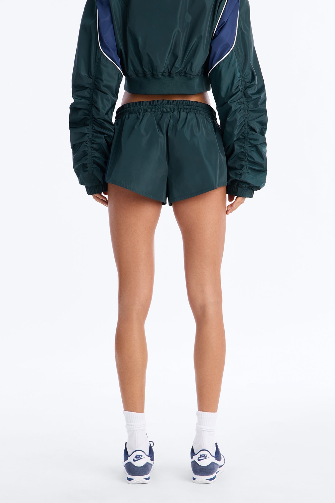 Your Best Shot Windbreaker Track Micro Short - Green/combo