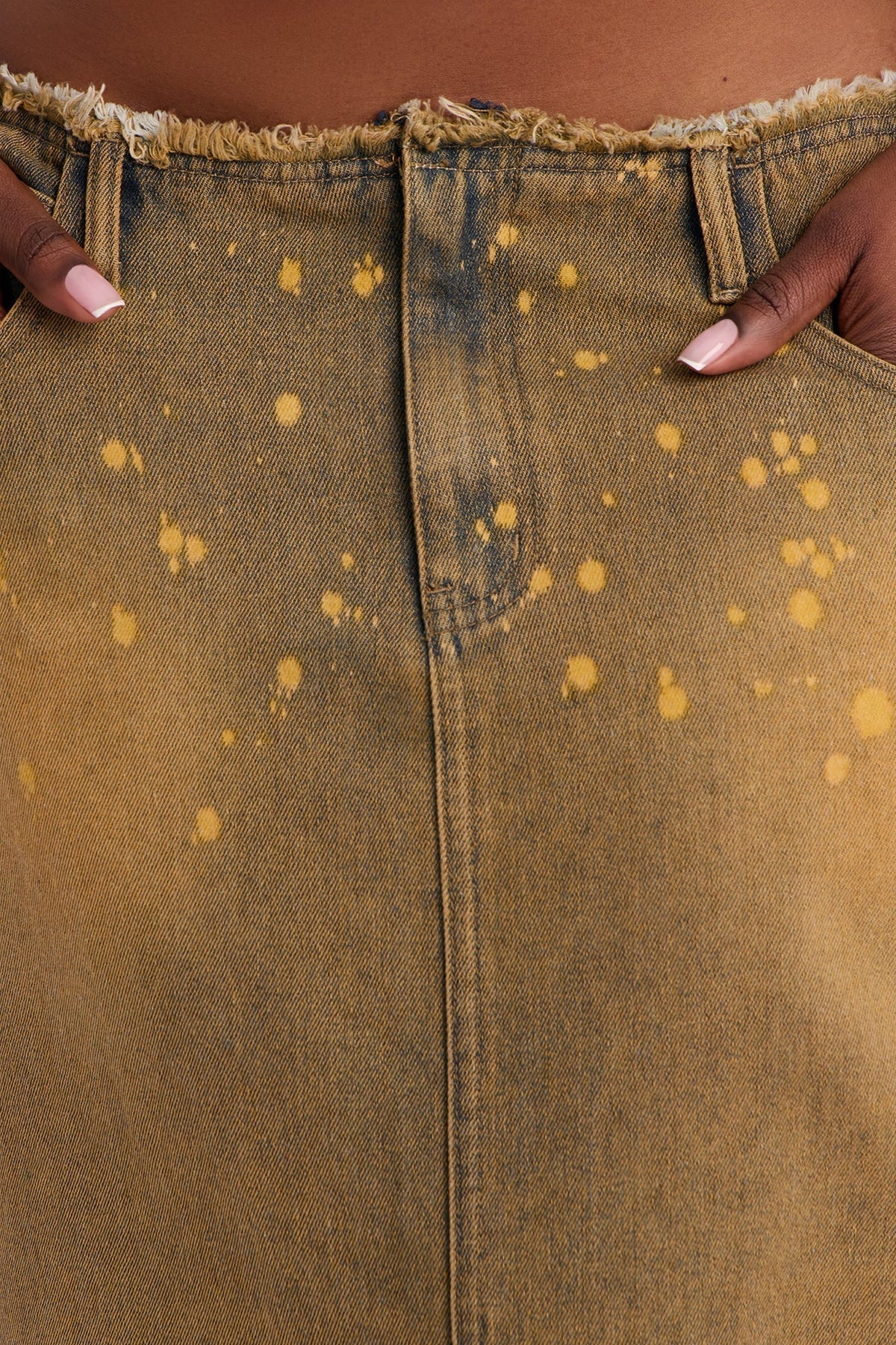 The Baddest Around Vintage Wash Denim Maxi Skirt - Vintage Wash