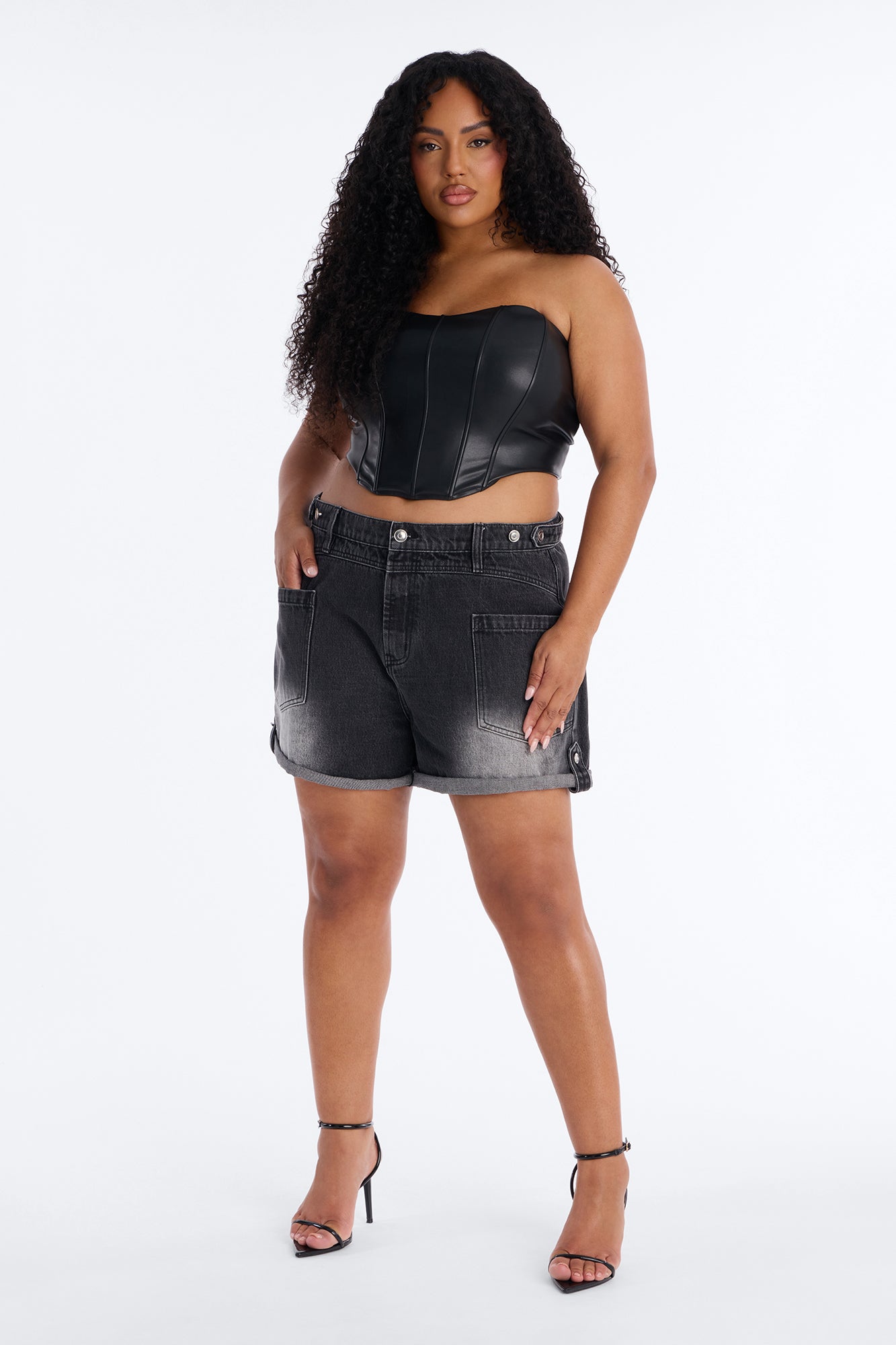 Bowery Denim Shorts - Black Wash