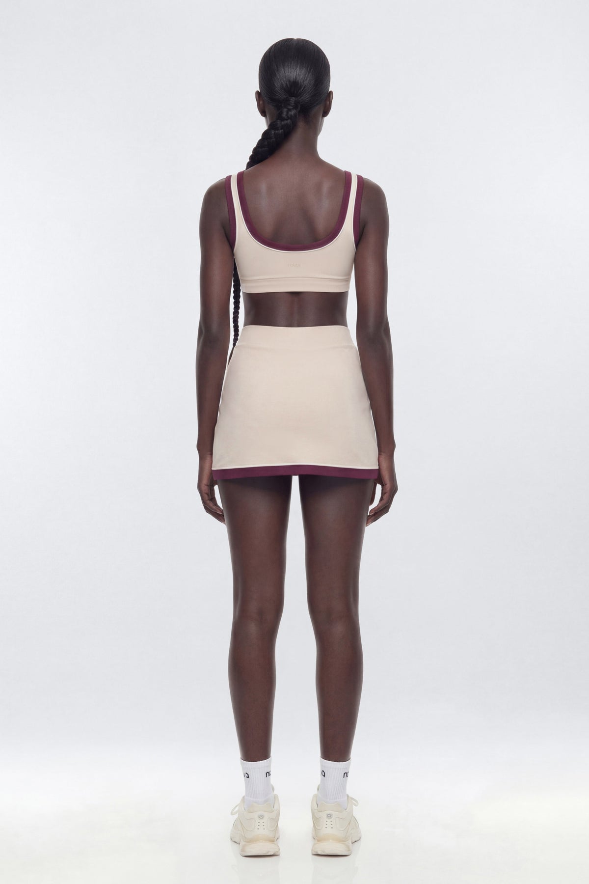 ButterSoft™ Contrast Trim Sports Skort - Oat Milk