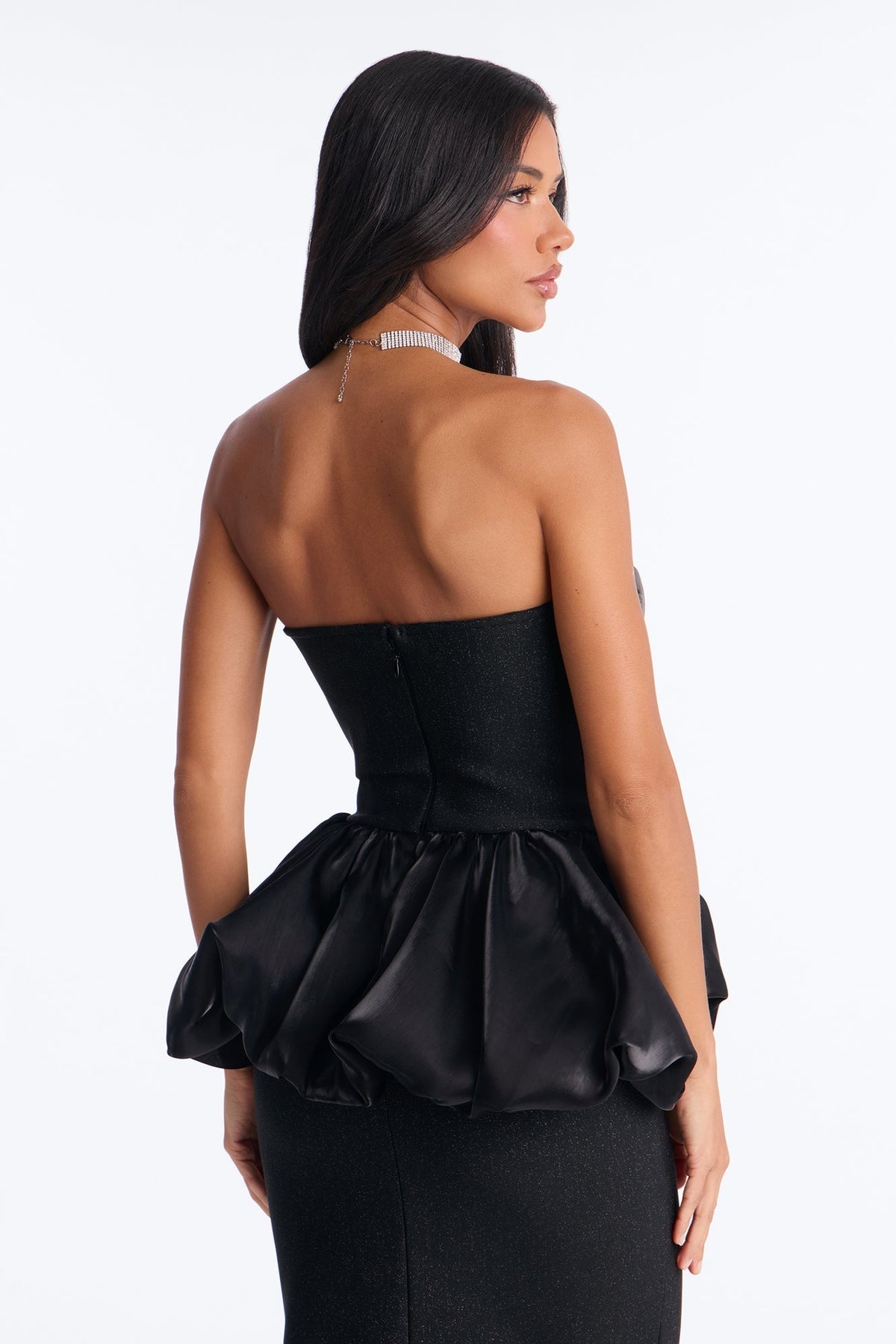 Camera Ready Bubble Bandage Gown - Black