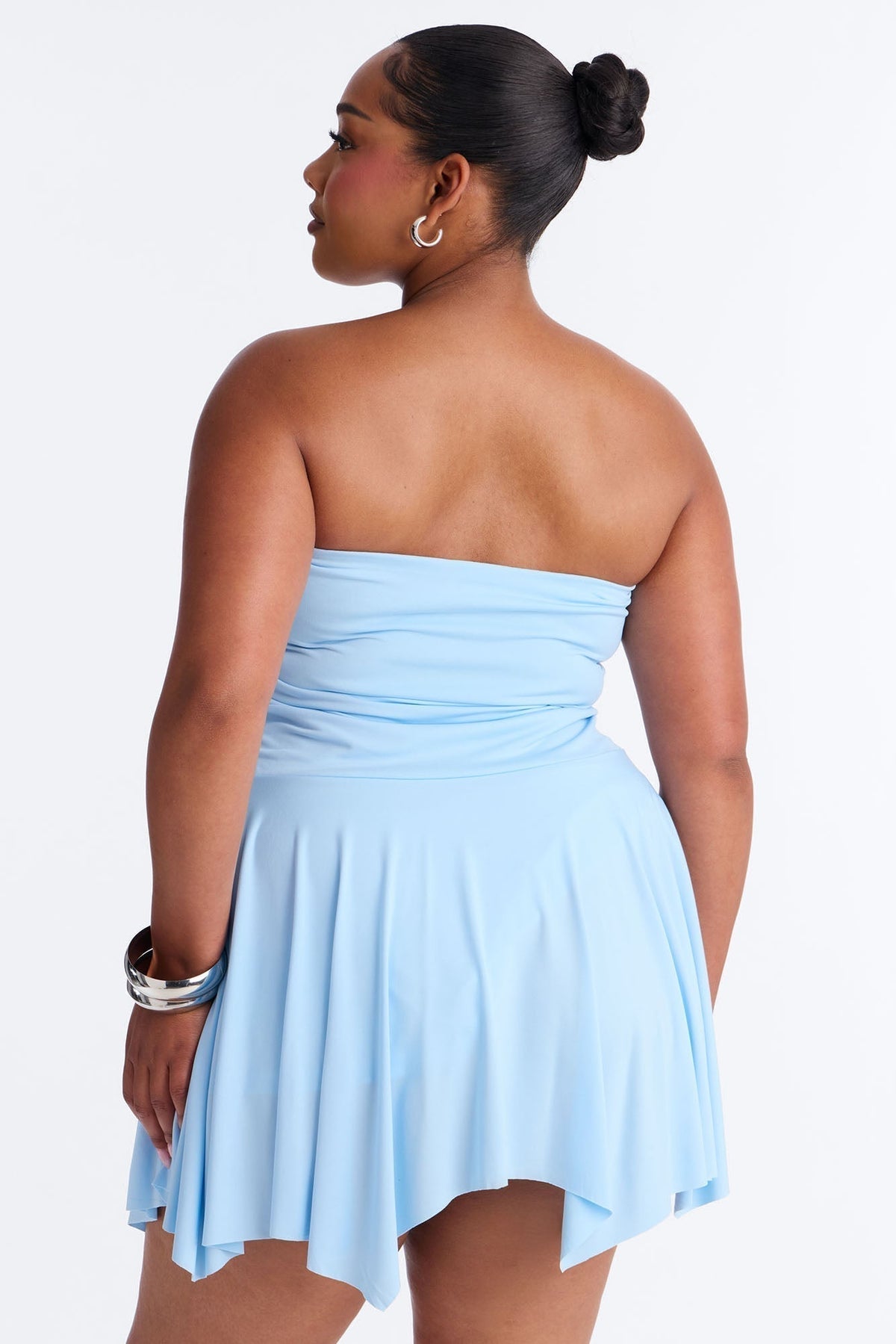 Mimi Strapless Micro Mini Dress - SkyBlue
