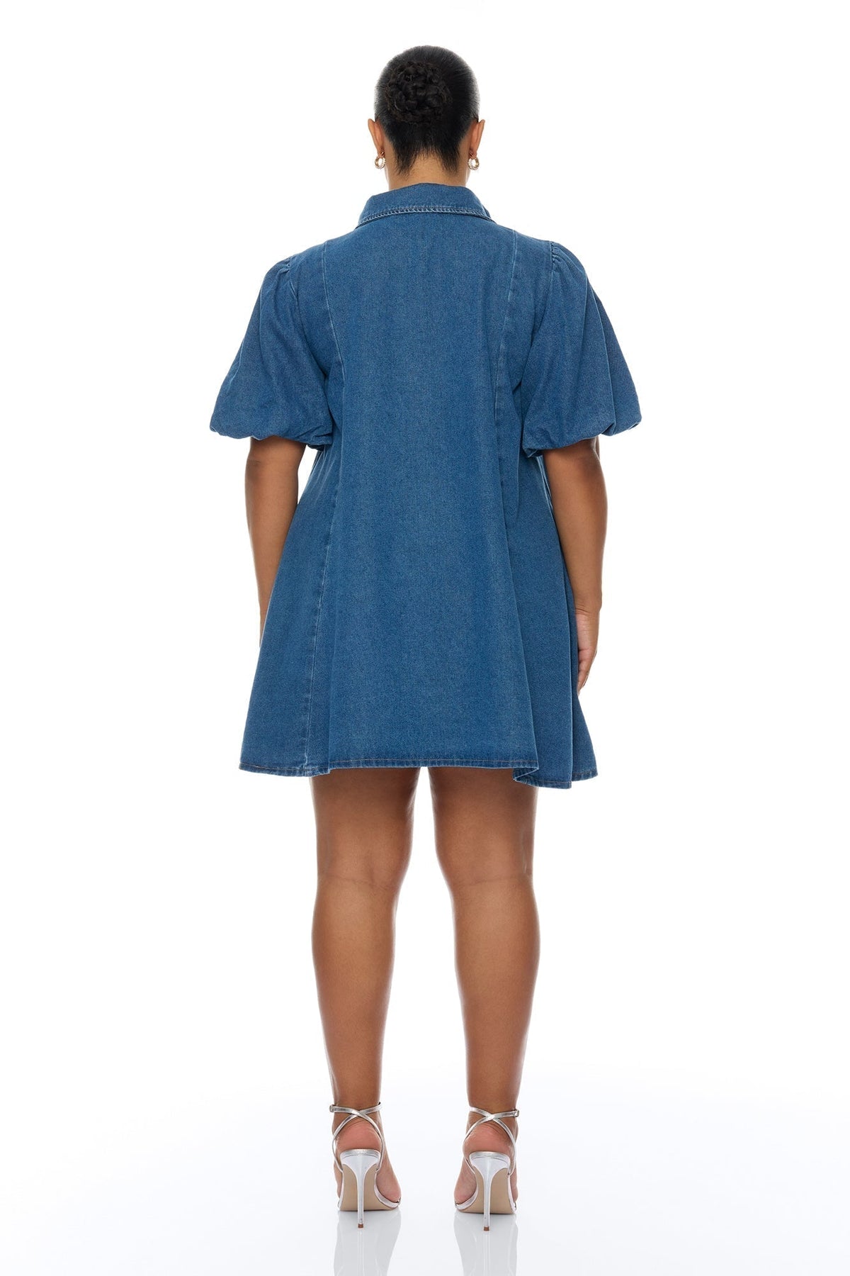 Maribella Denim Mini Dress - Medium Wash