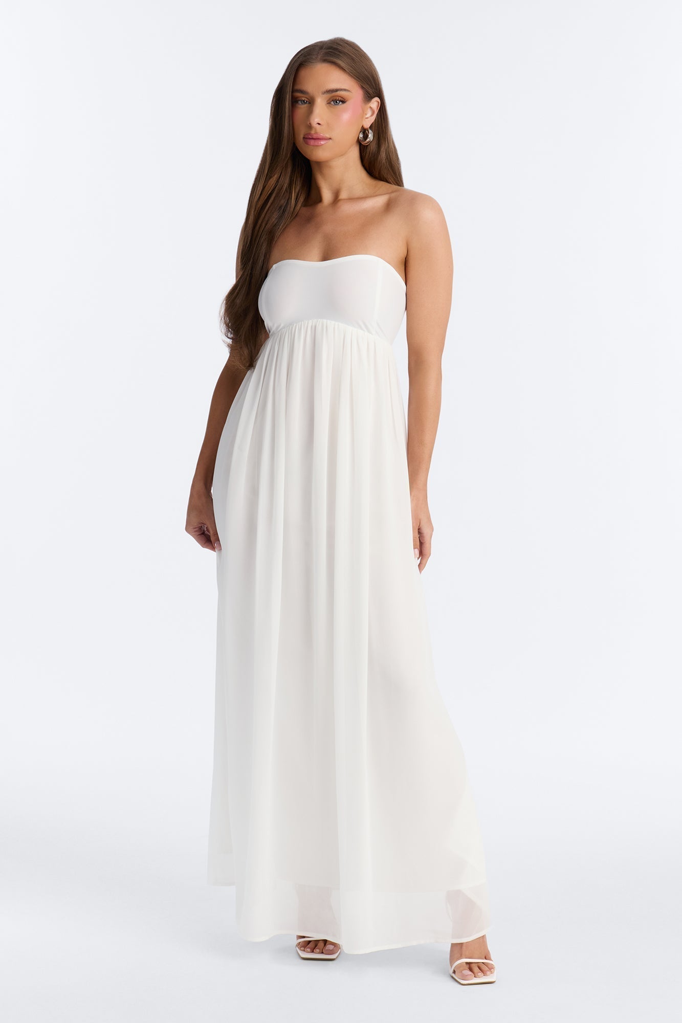 She's Effortless Chiffon Maxi Dress - Ivory