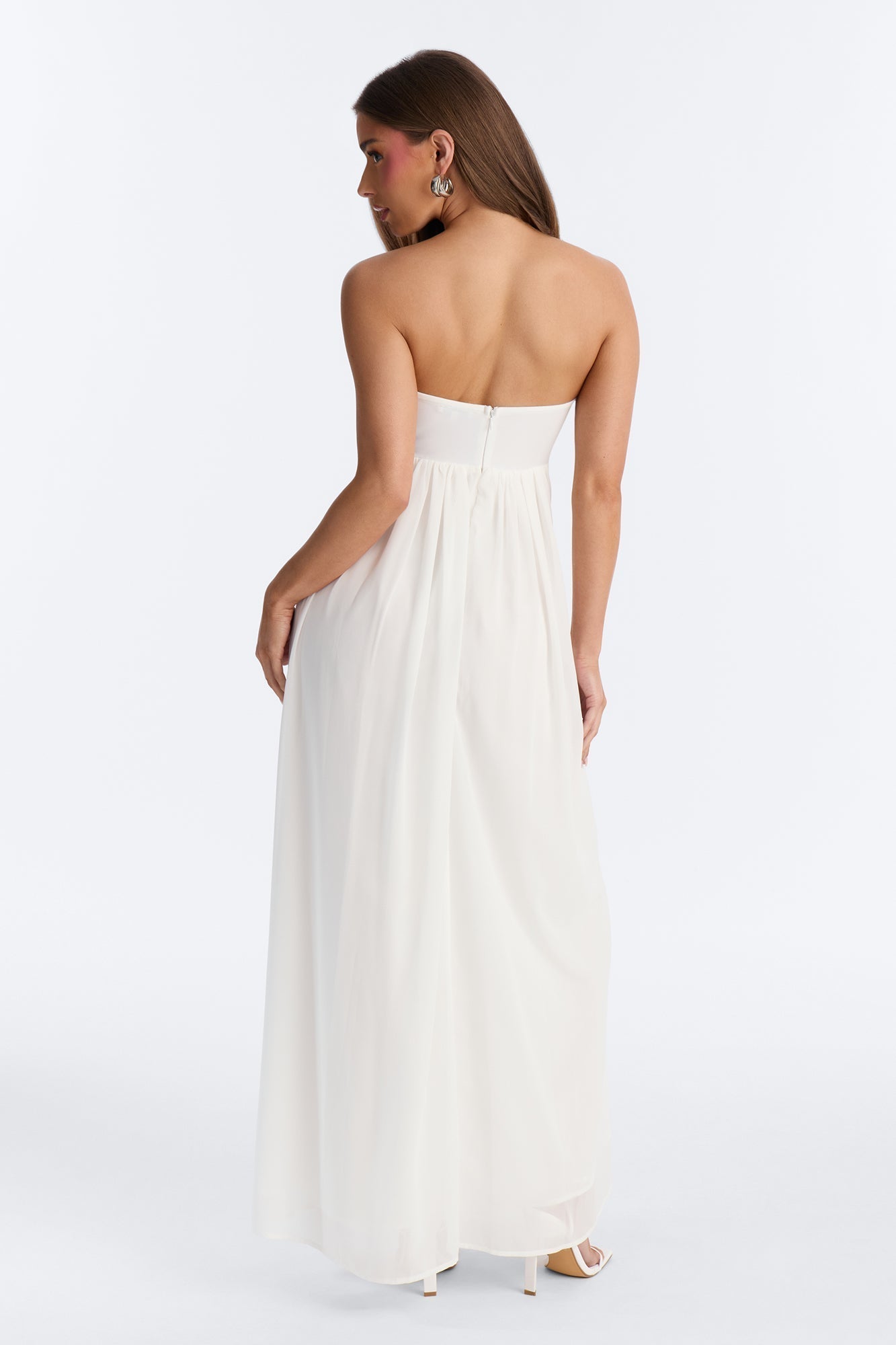 She's Effortless Chiffon Maxi Dress - Ivory