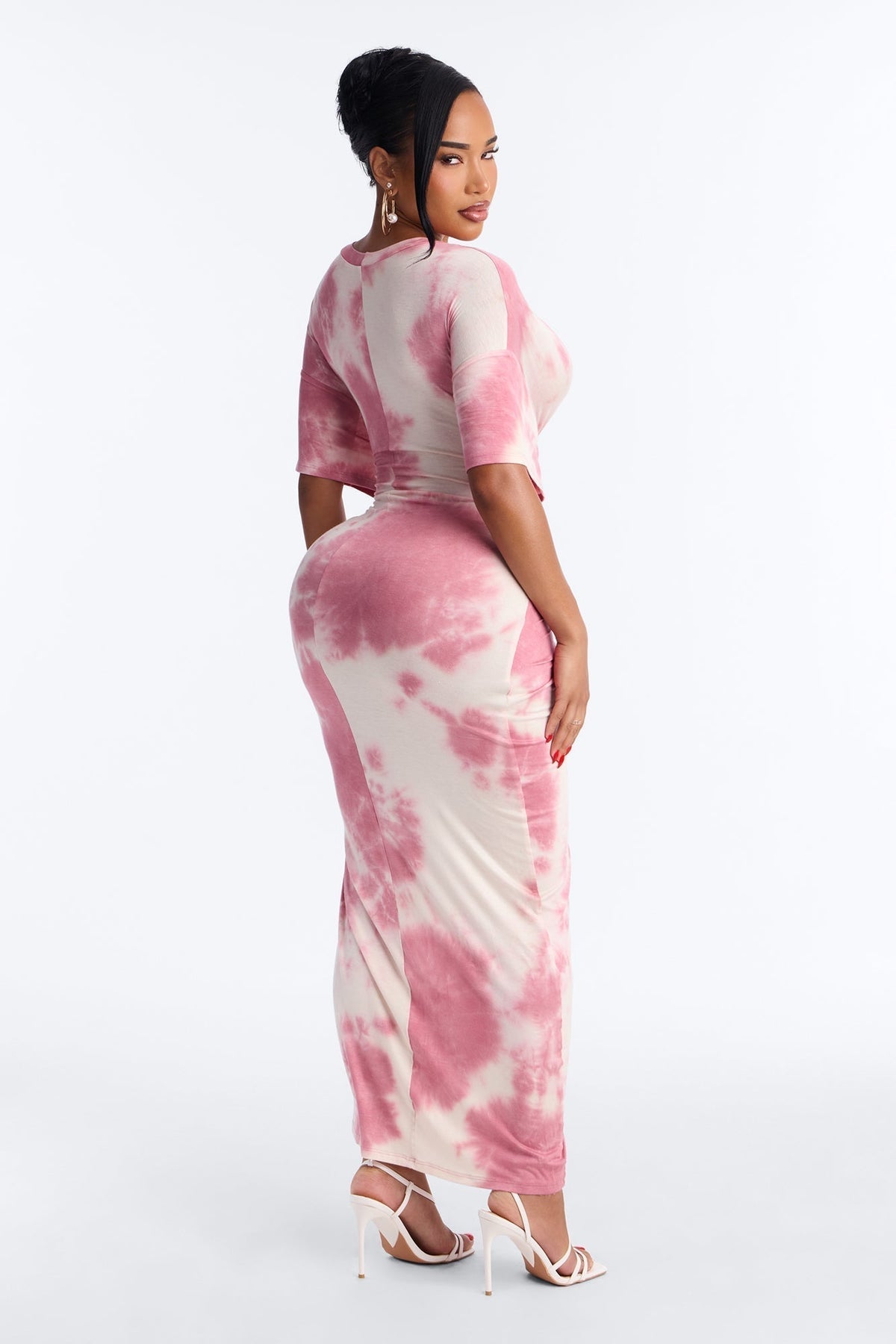 Tatum Tie Dye Maxi Dress - Pink/combo
