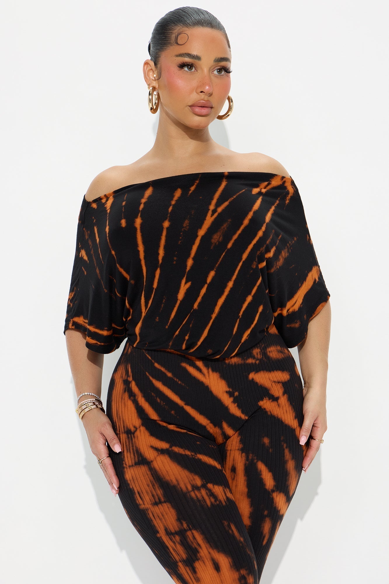 Stephanie Tie Dye Jumpsuit - Black