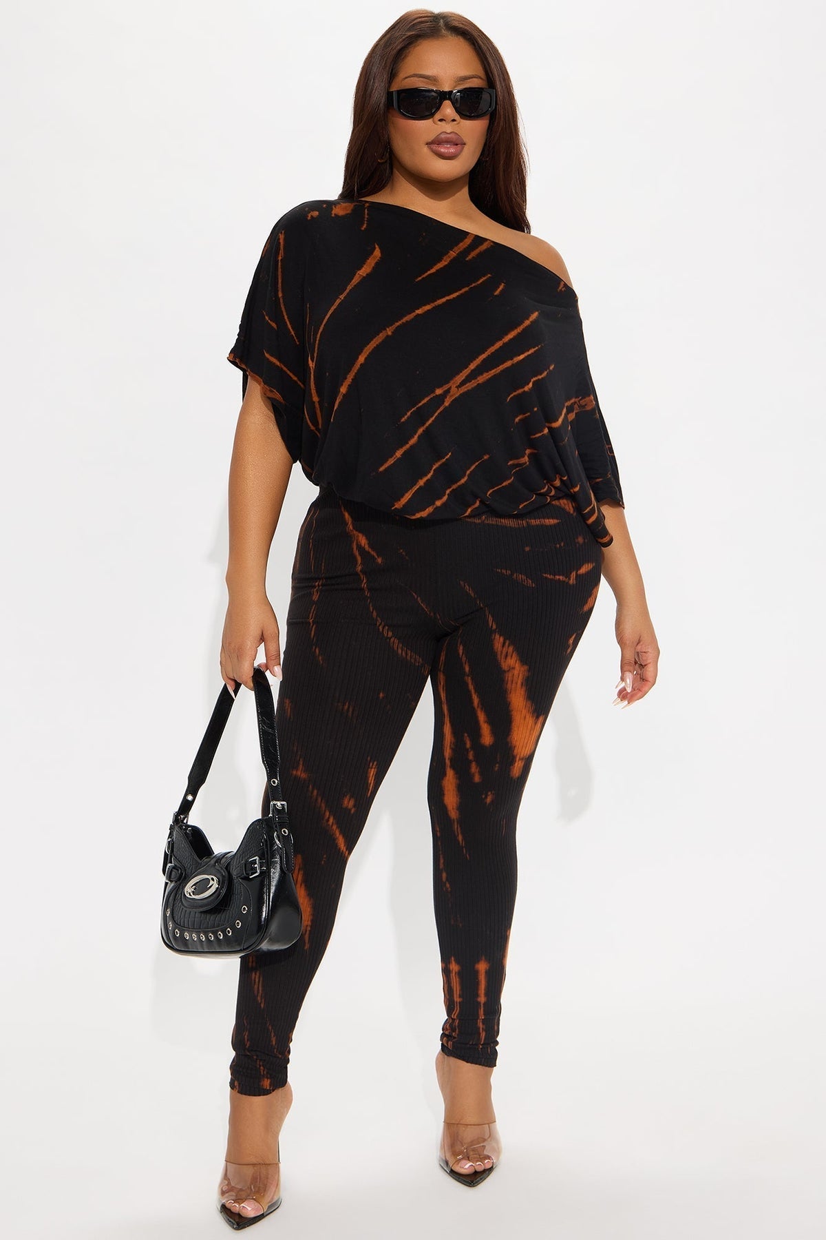 Stephanie Tie Dye Jumpsuit - Black