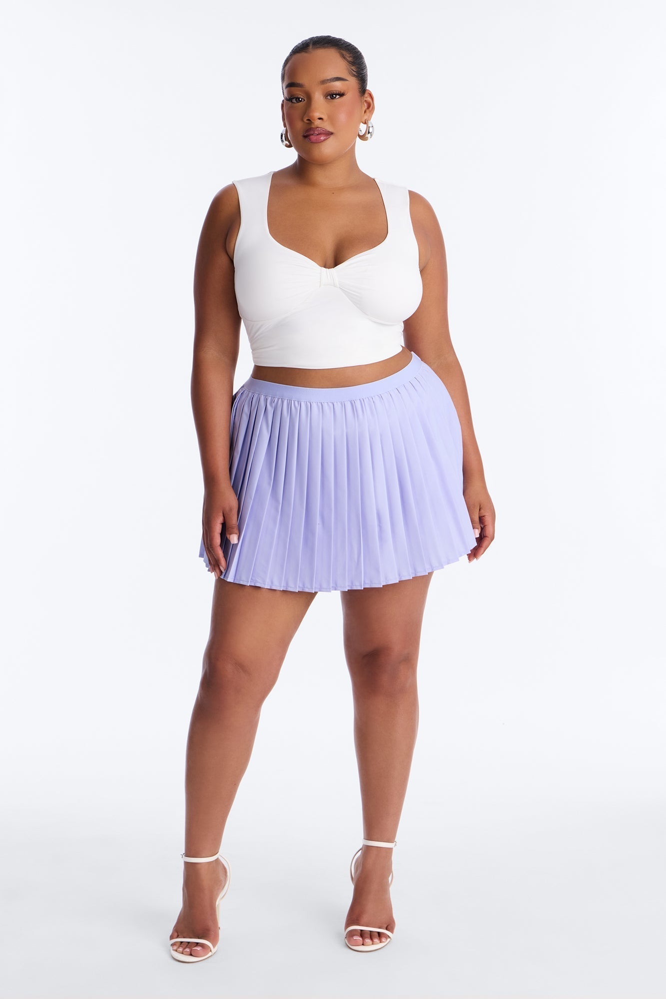 Sharon Pleated Skort - Periwinkle