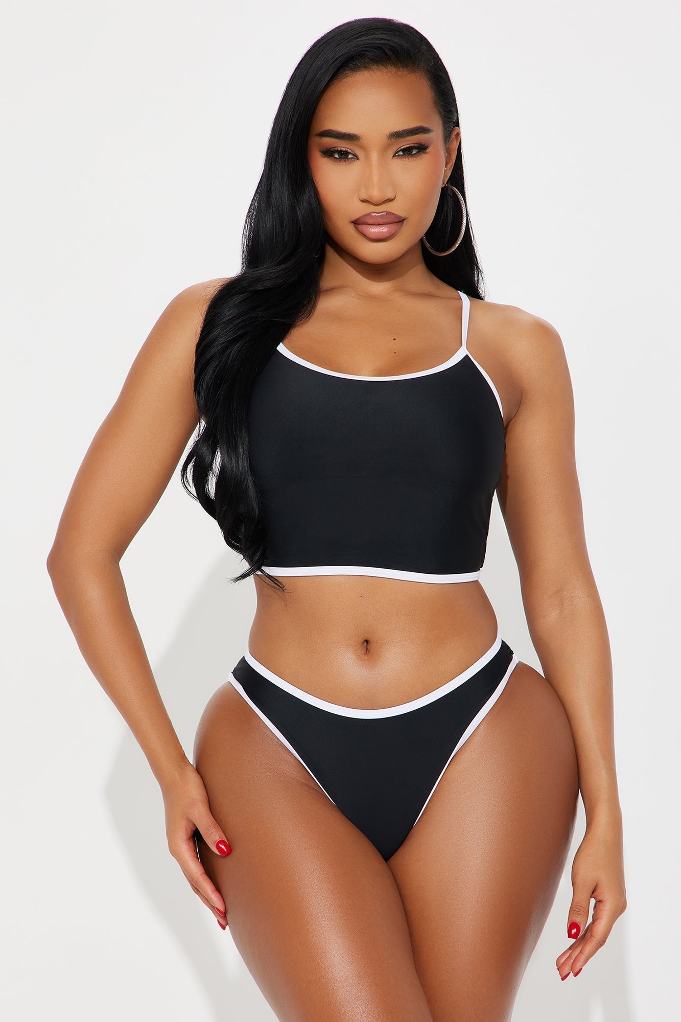 Honolulu Tankini 2 Piece Bikini - Black