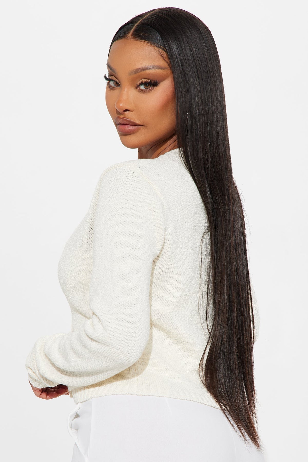 Professionally Chic Cardigan Sweater - Cream