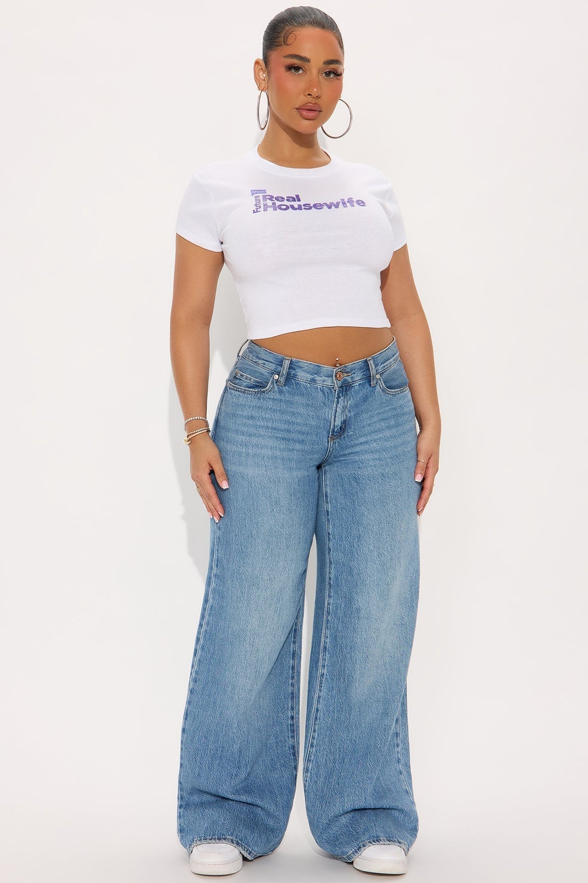 Future Housewives Baby Tee - White