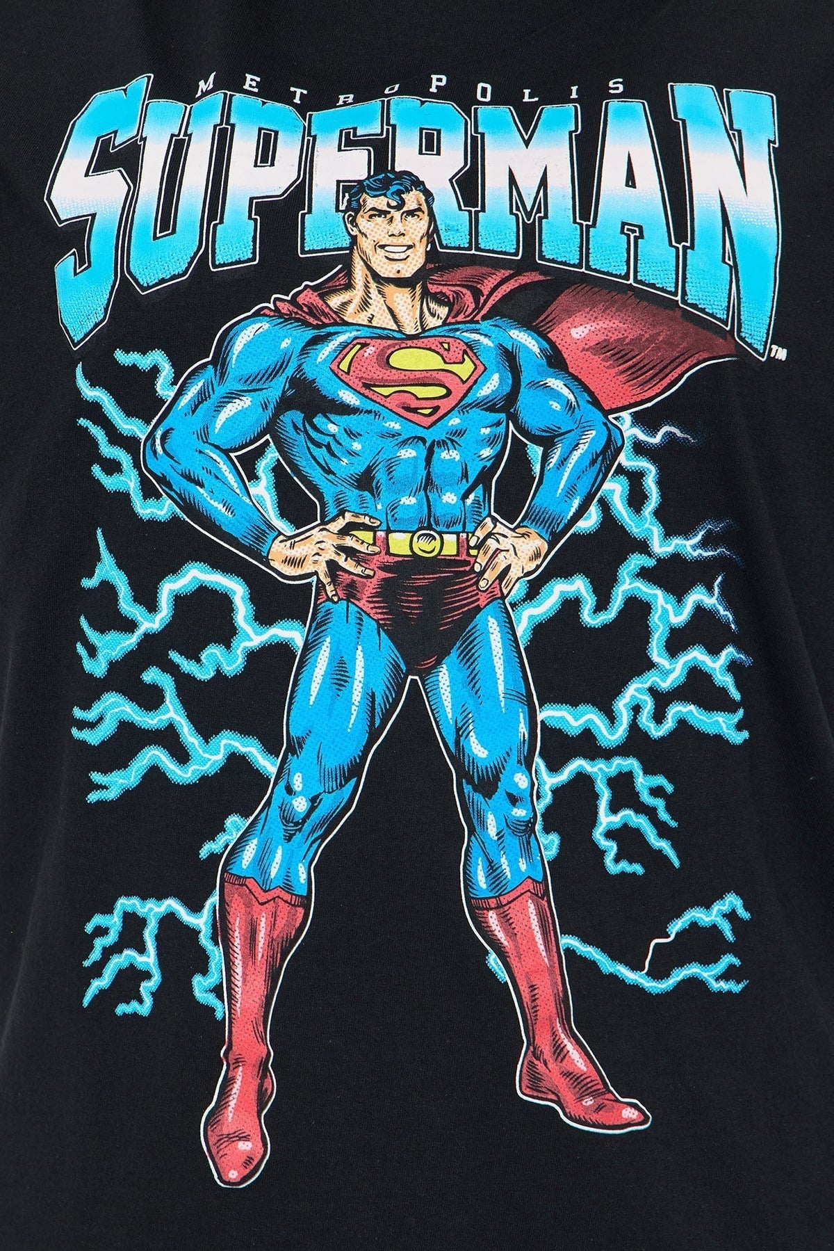 Superman Oversized Tee - Black