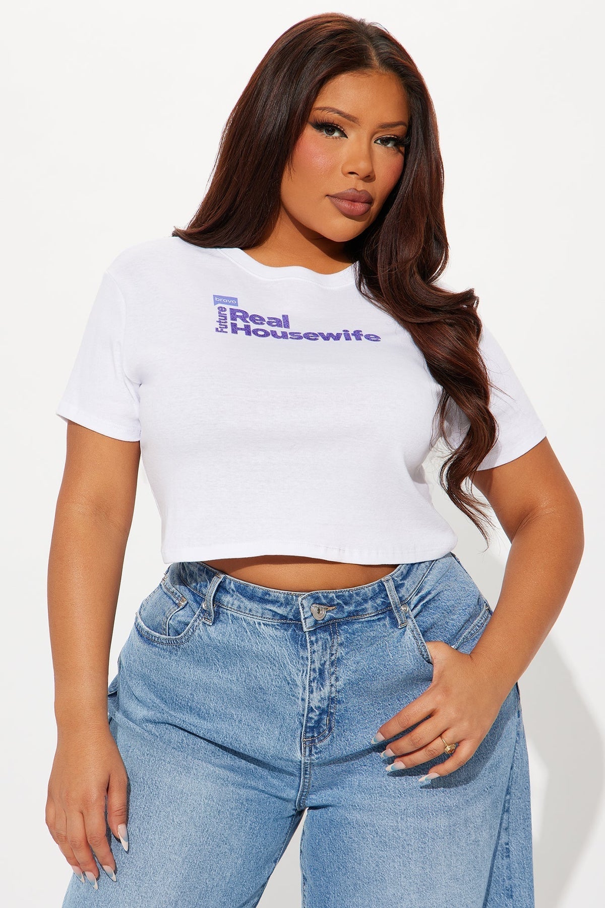 Future Housewives Baby Tee - White