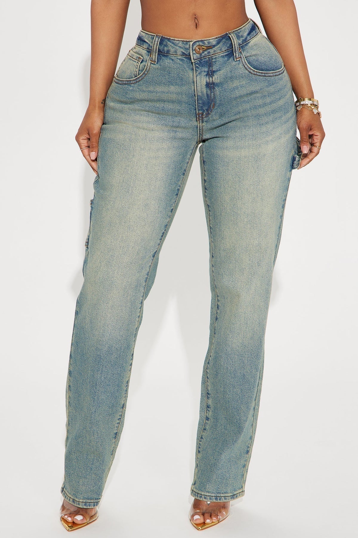 All My Life Tinted Carpenter Jeans - Vintage Wash