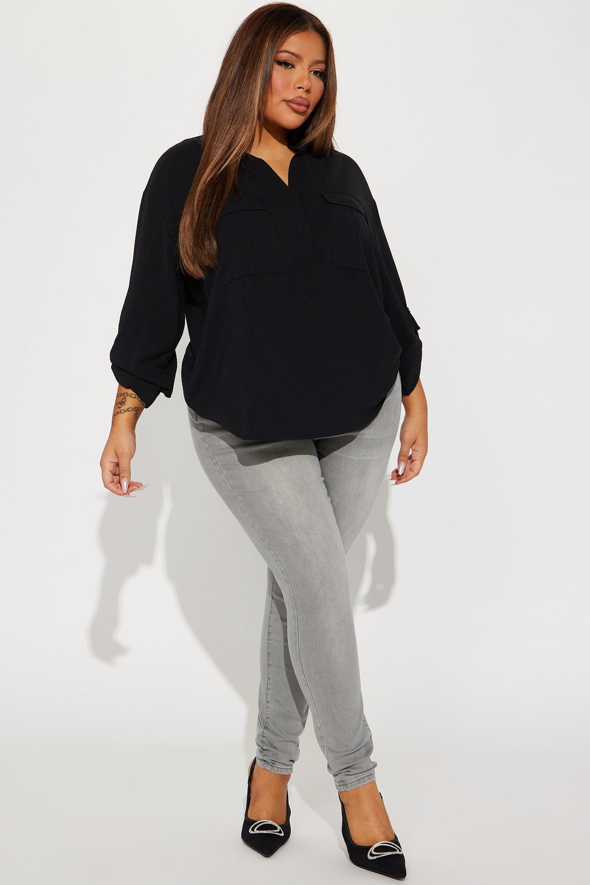 Solange Blouse Top - Black