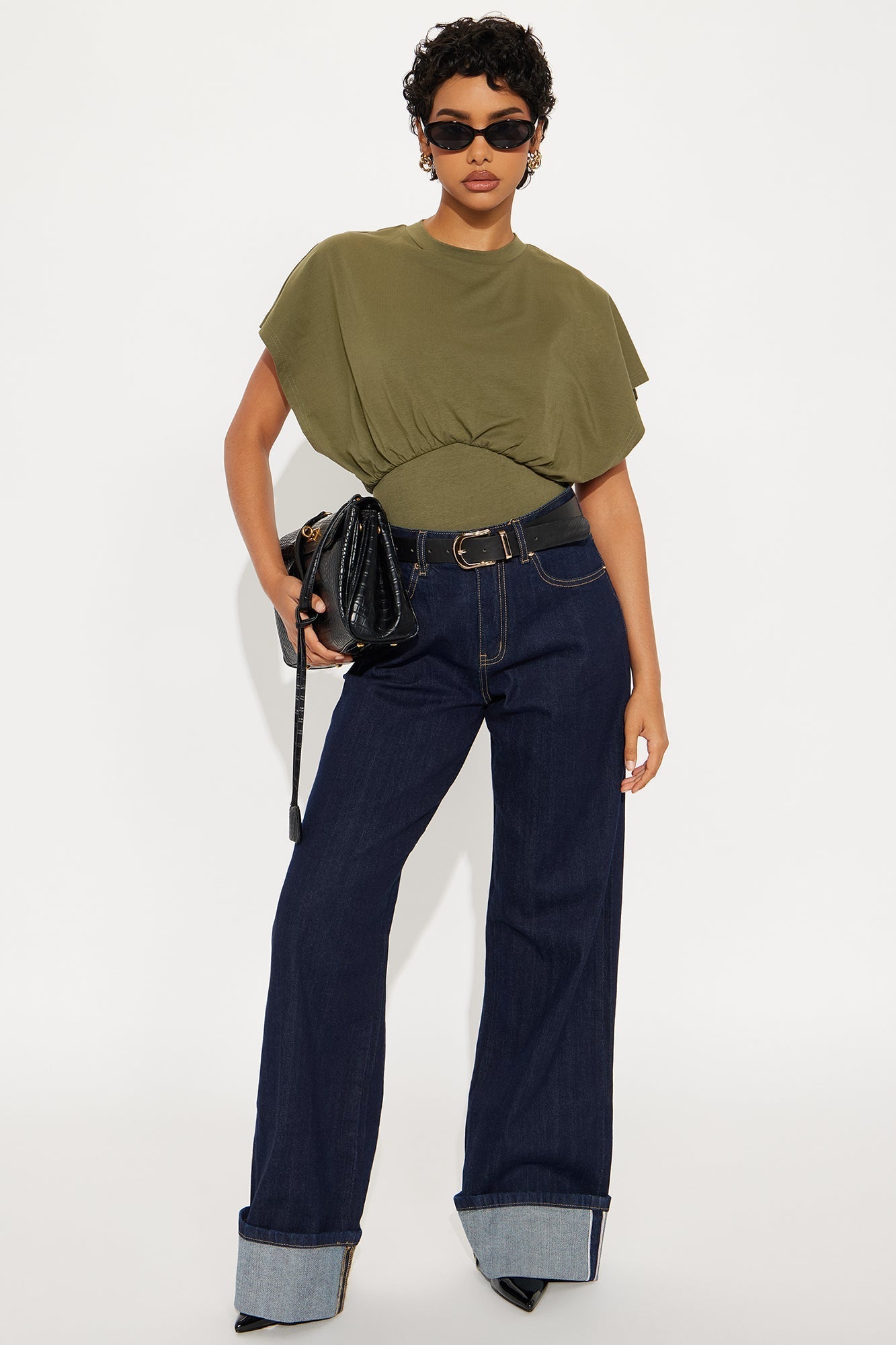 Weekend Plans Short Sleeve Bodysuit - Olive