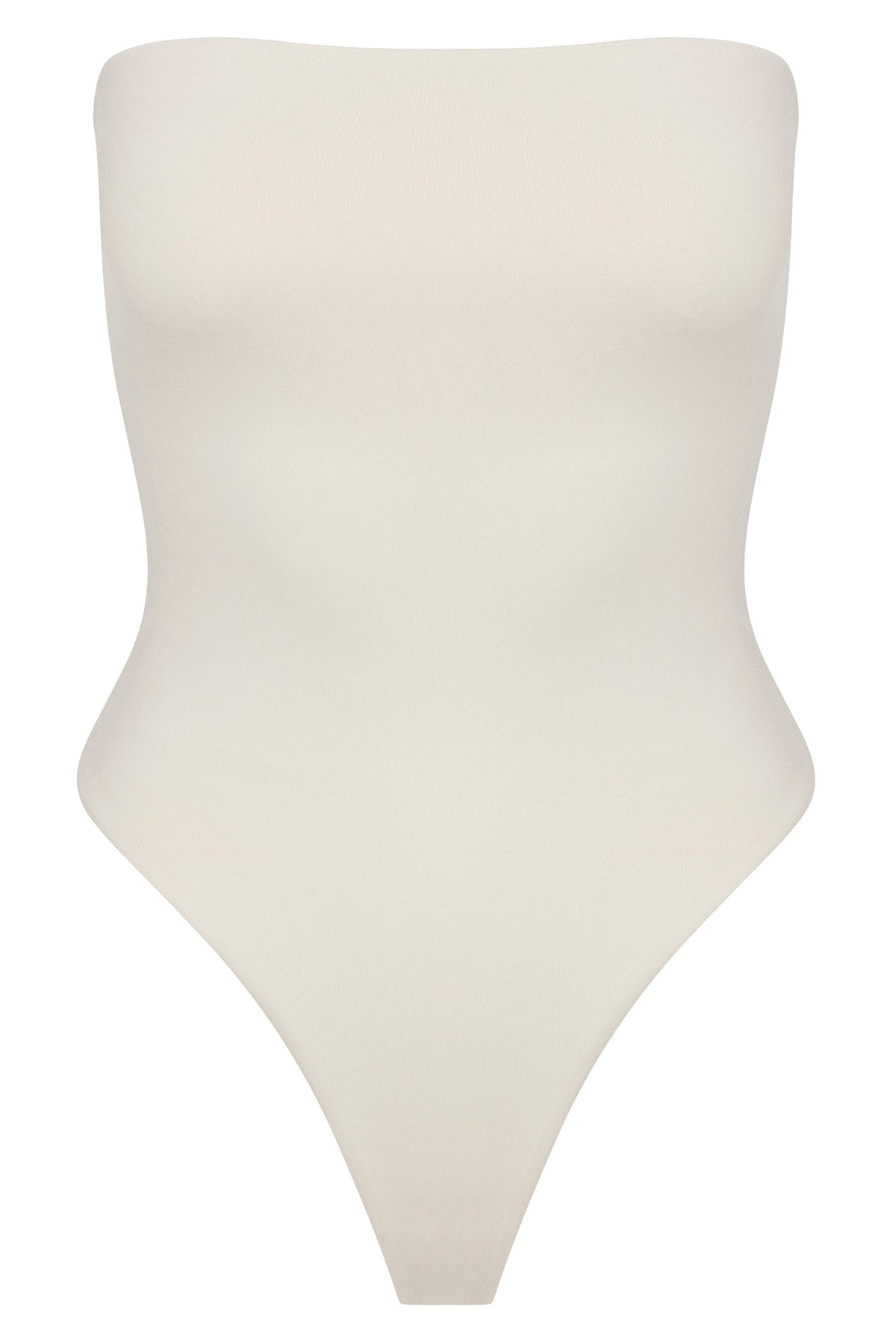 Contour Double Lined Strapless Bodysuit - Bone