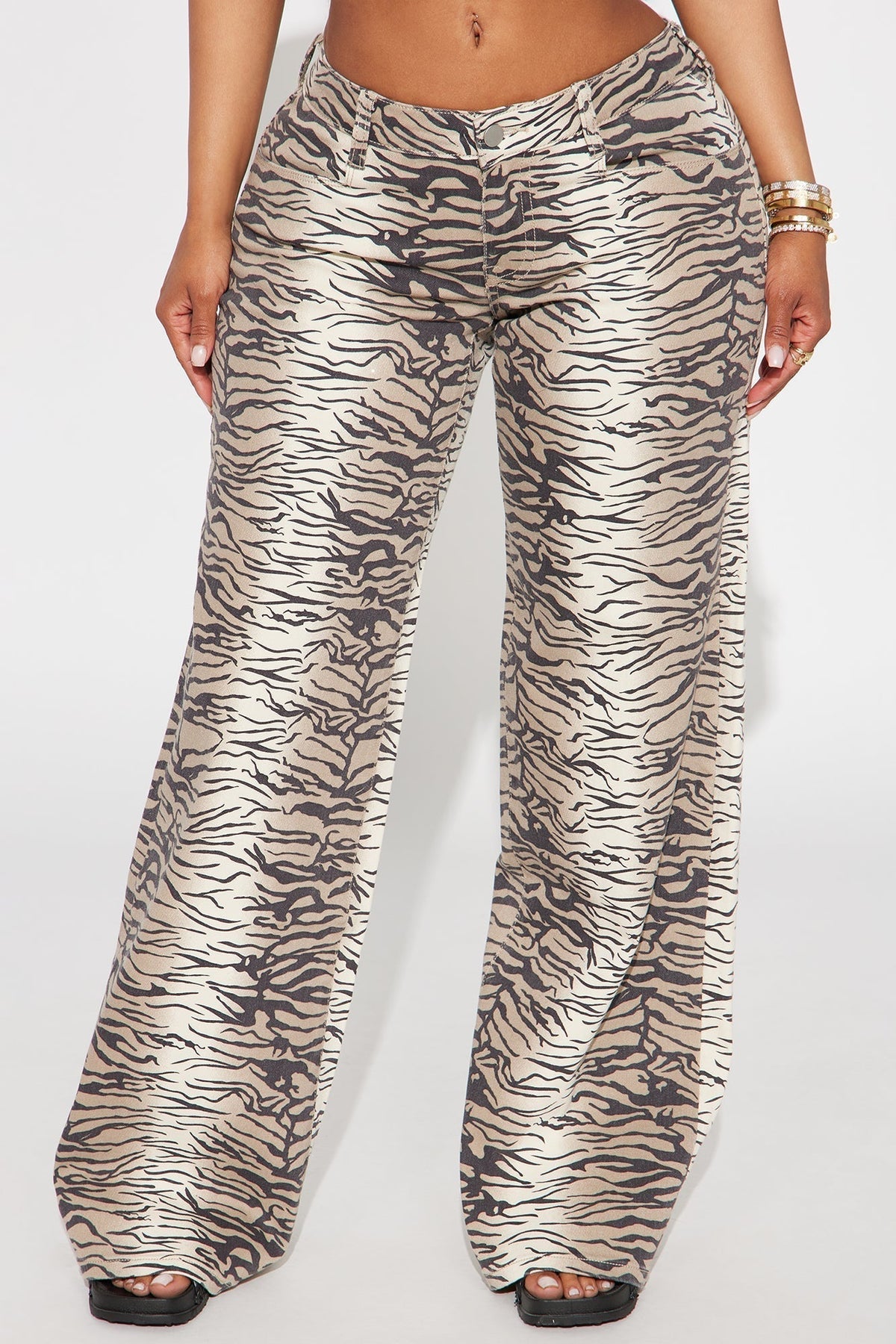 Unleash Your Wild Side Wide Leg Pant - Brown/combo