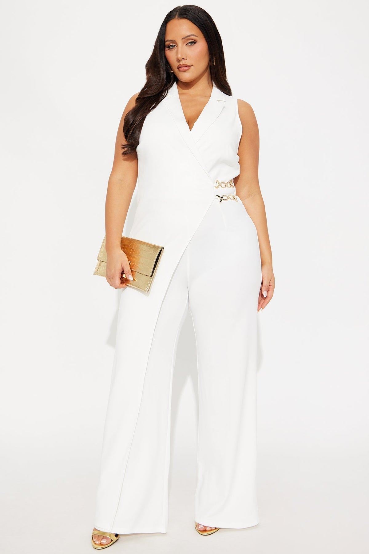 Gia Crepe Jumpsuit - White
