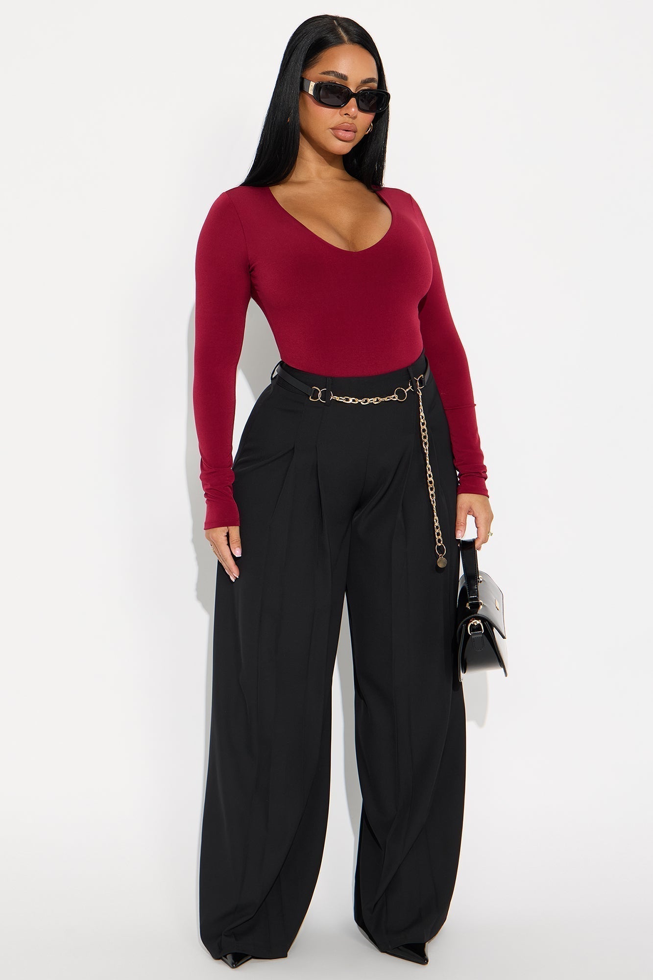 Obsessed With Me Bodysuit - Burgundy