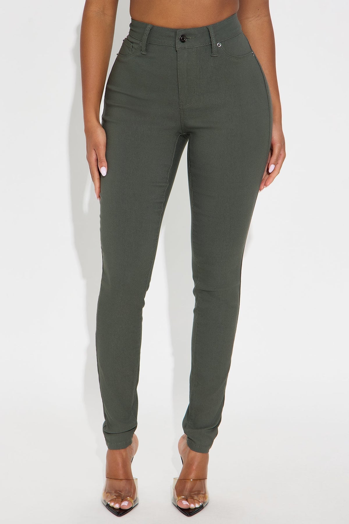 Hyperstretch Skinny Pants - Military Green