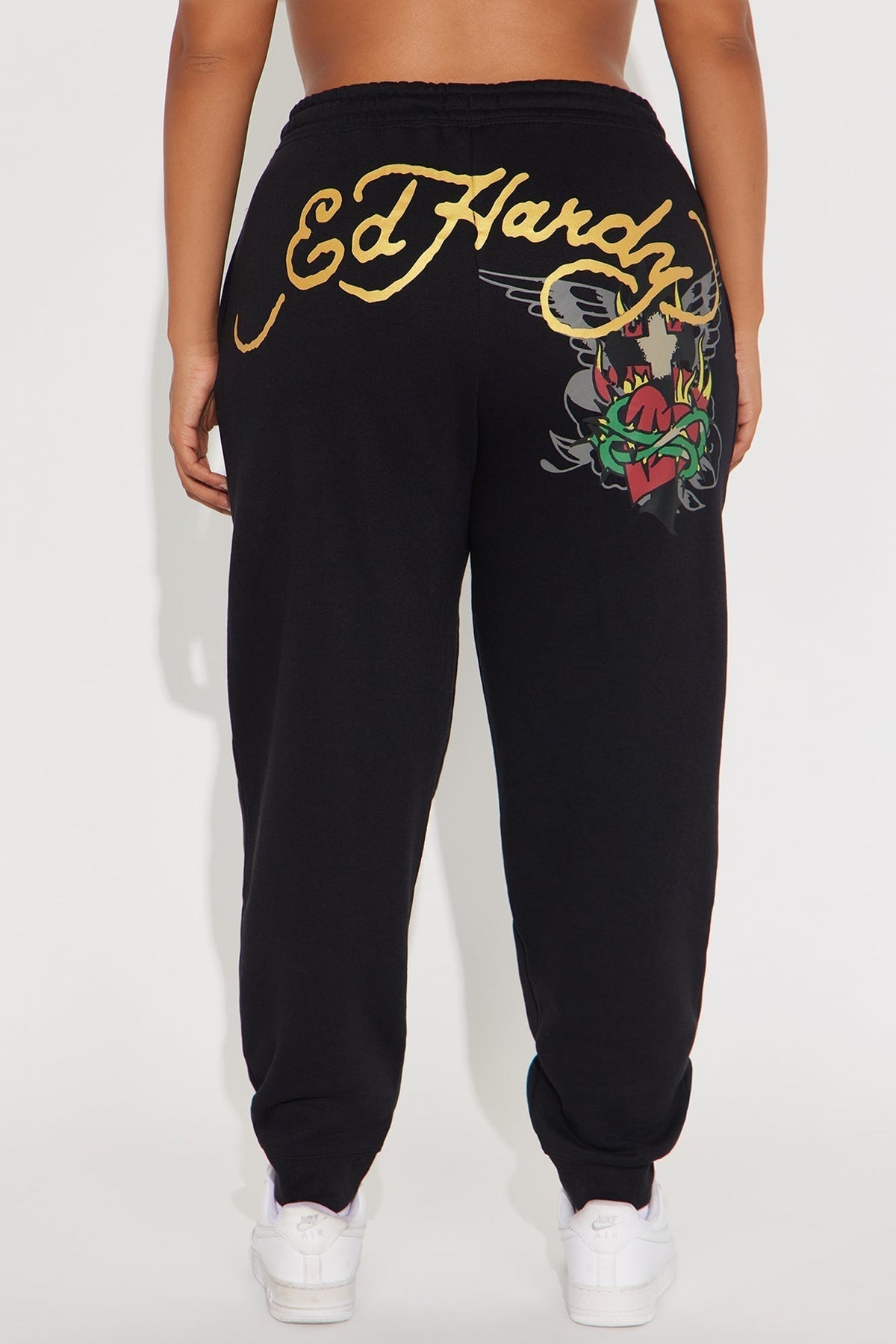 Ed Hardy Sacred Heart Jogger - Black