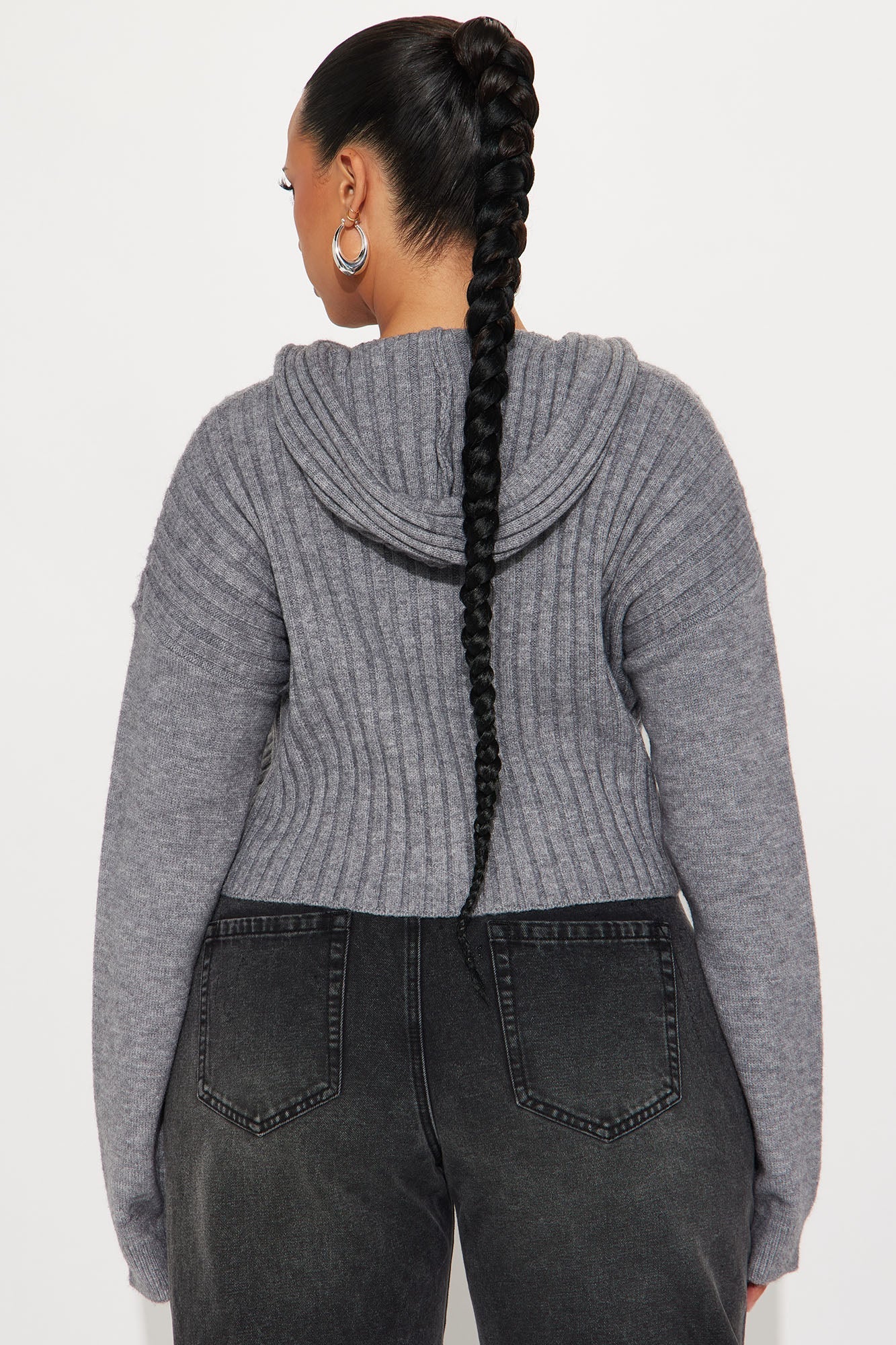 Coco Hooded Sweater - Charcoal