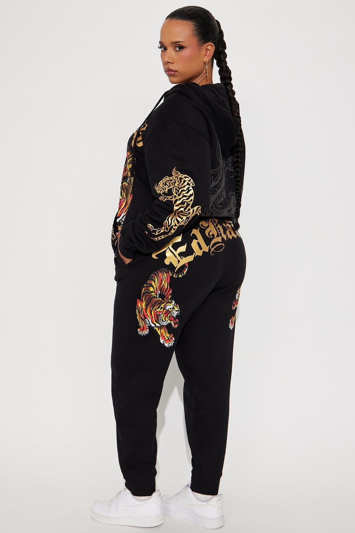 Ed Hardy Deja Vu Tiger Jogger - Black