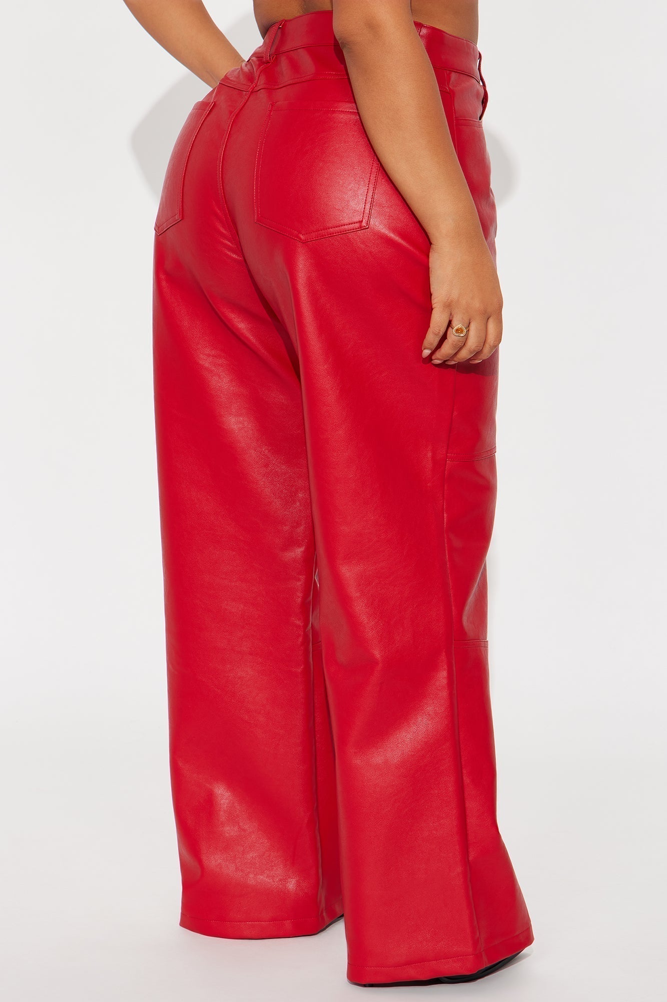 Hot N' Spicy Faux Leather Pant - Red